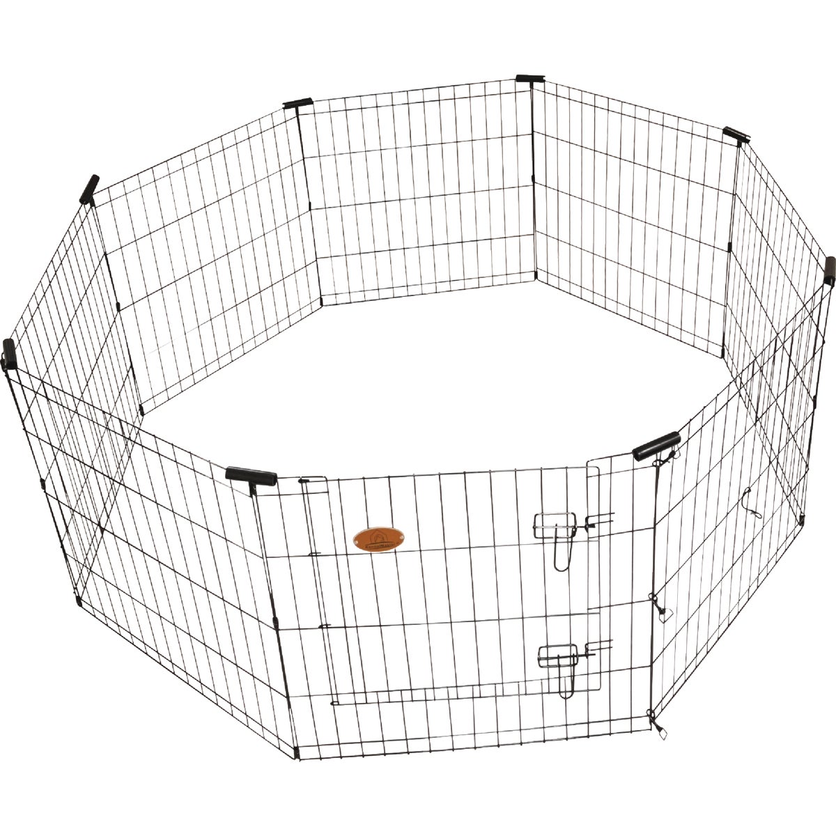 KennelMaster 30 In. H. x 24 In. W. Black Steel 8-Panel Exercise Pen