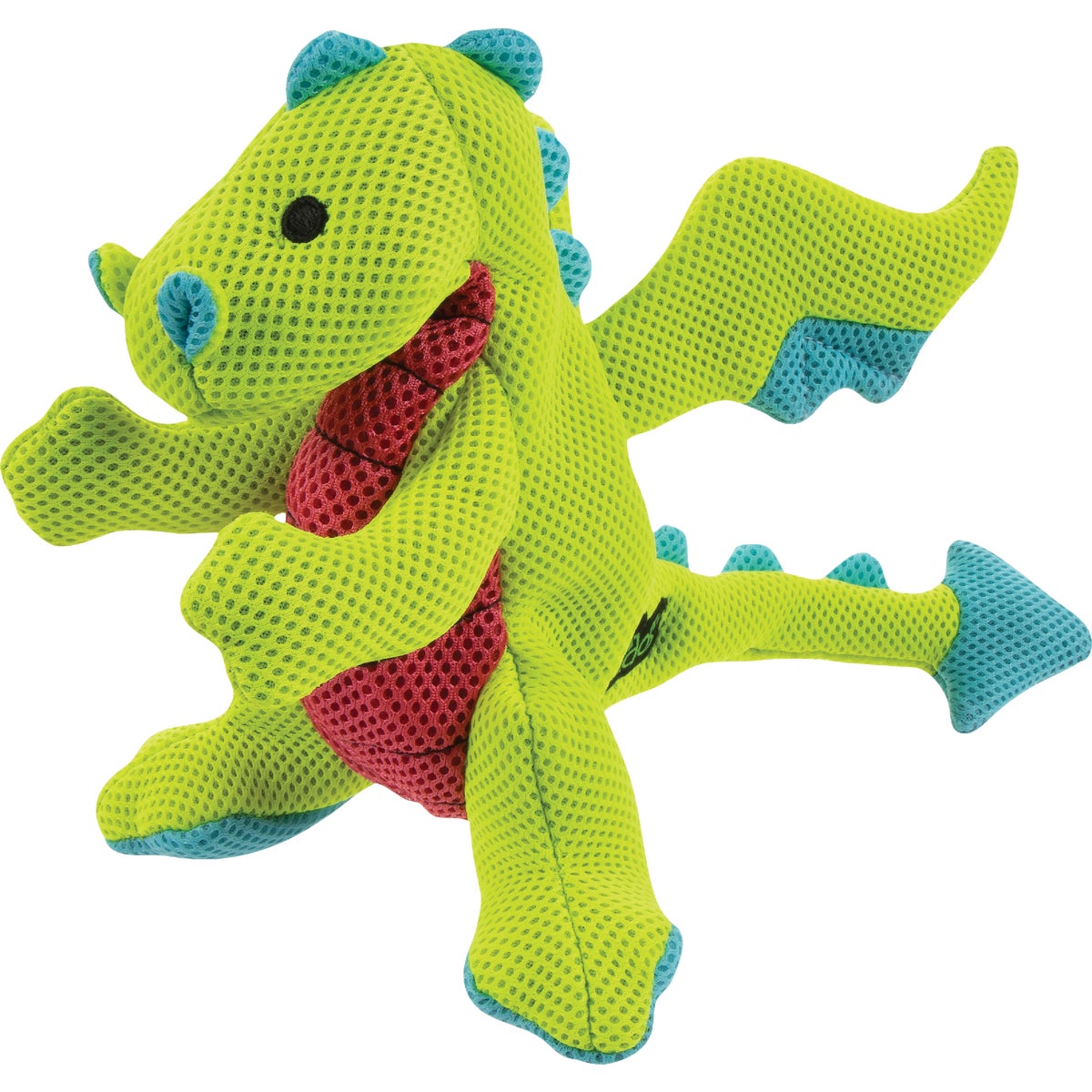 goDog Dragons Small Green Squeaky Plush Dog Toy