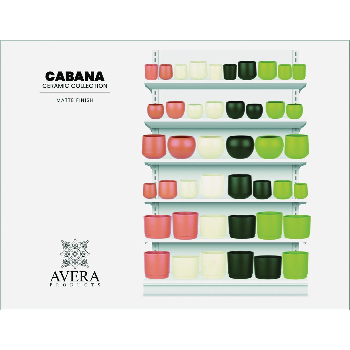 Syndicate Home & Garden Cabana Creamic Planter Display (176-Piece)