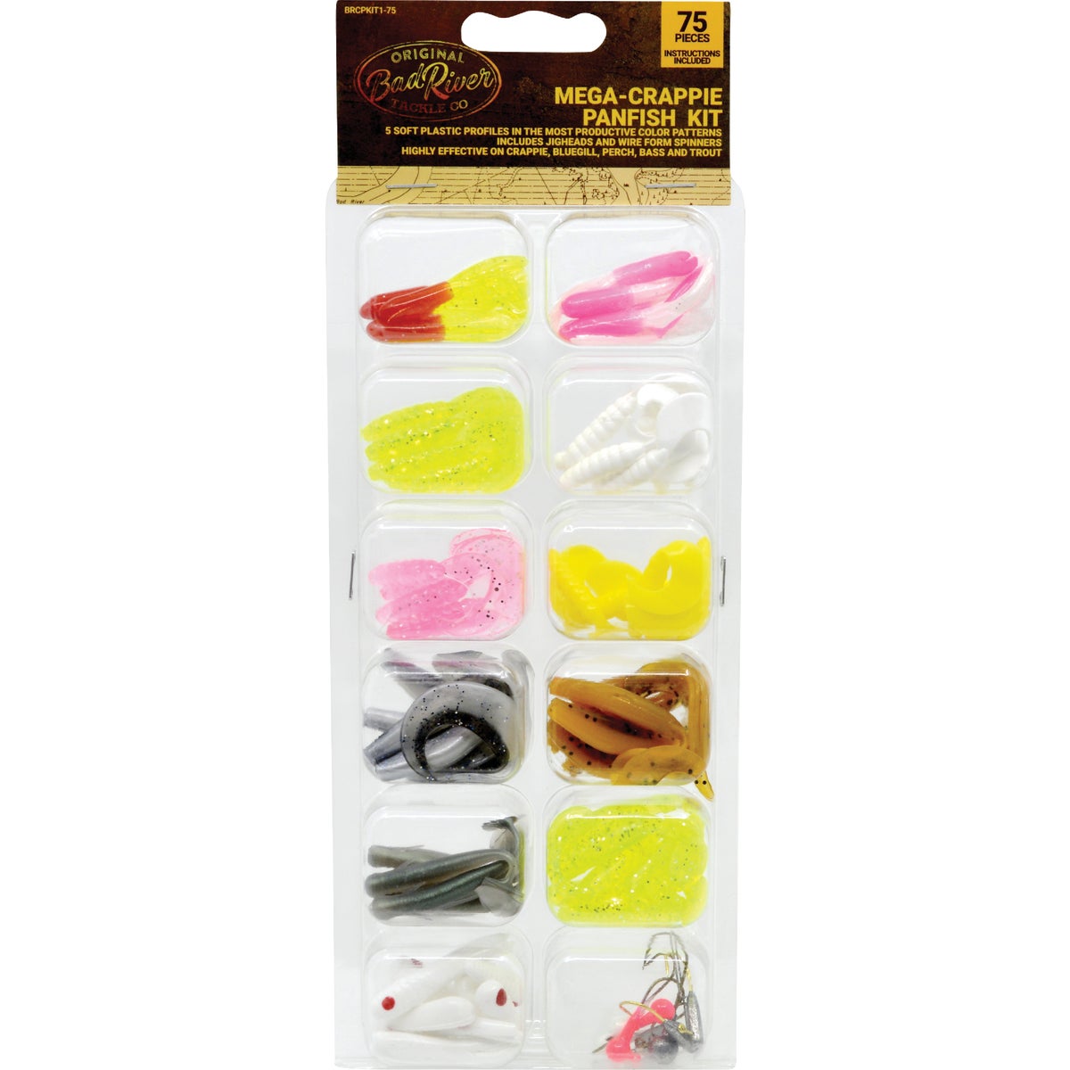 MEGA-CRAPPIE PANFISH  KIT.75 PIECES