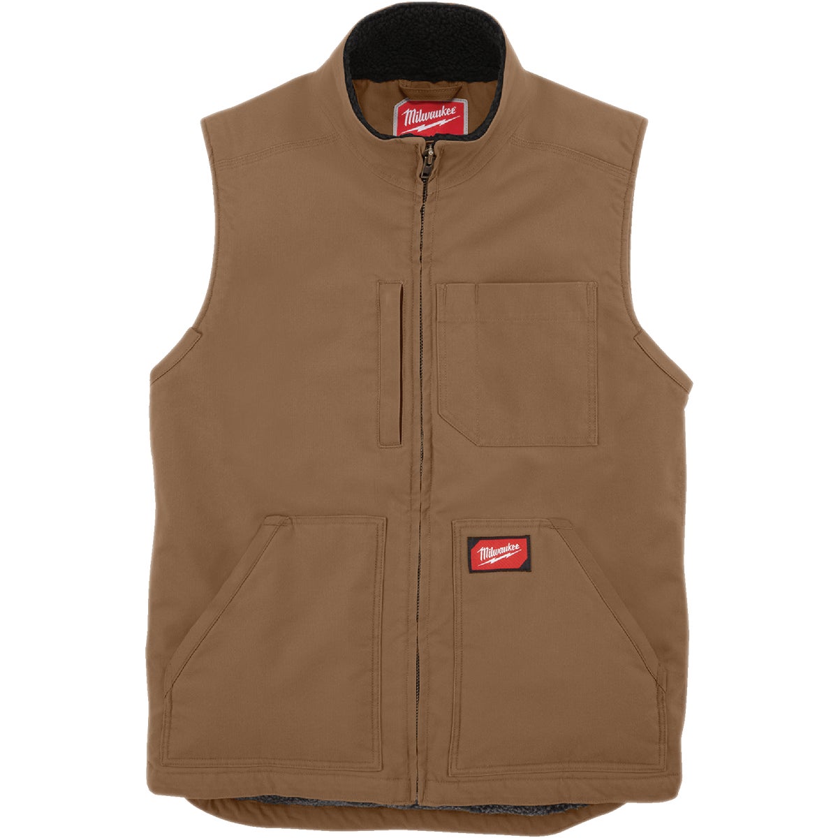 Milwaukee GRIDIRON Men's Medium Brown Sherpa-Lined Vest
