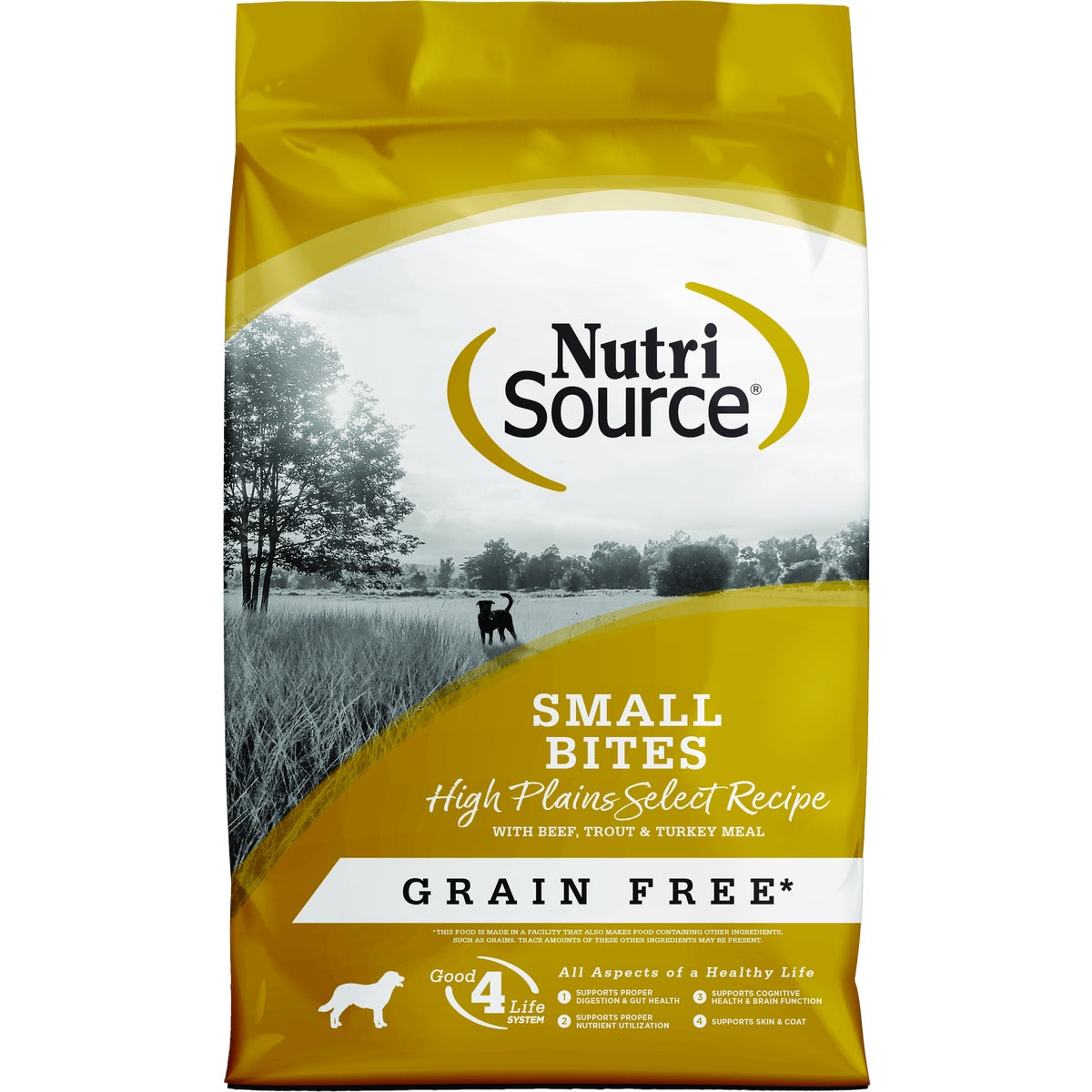 NutriSource 4 Lb. Small Bites High Plains Select Recipe Grain Free Dog Food