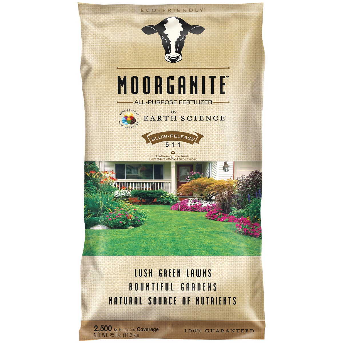 Earth Science Moorganite 25 Lb. 2500 Sq. Ft. 5-1-1 Natural Lawn & Garden Fertilizer