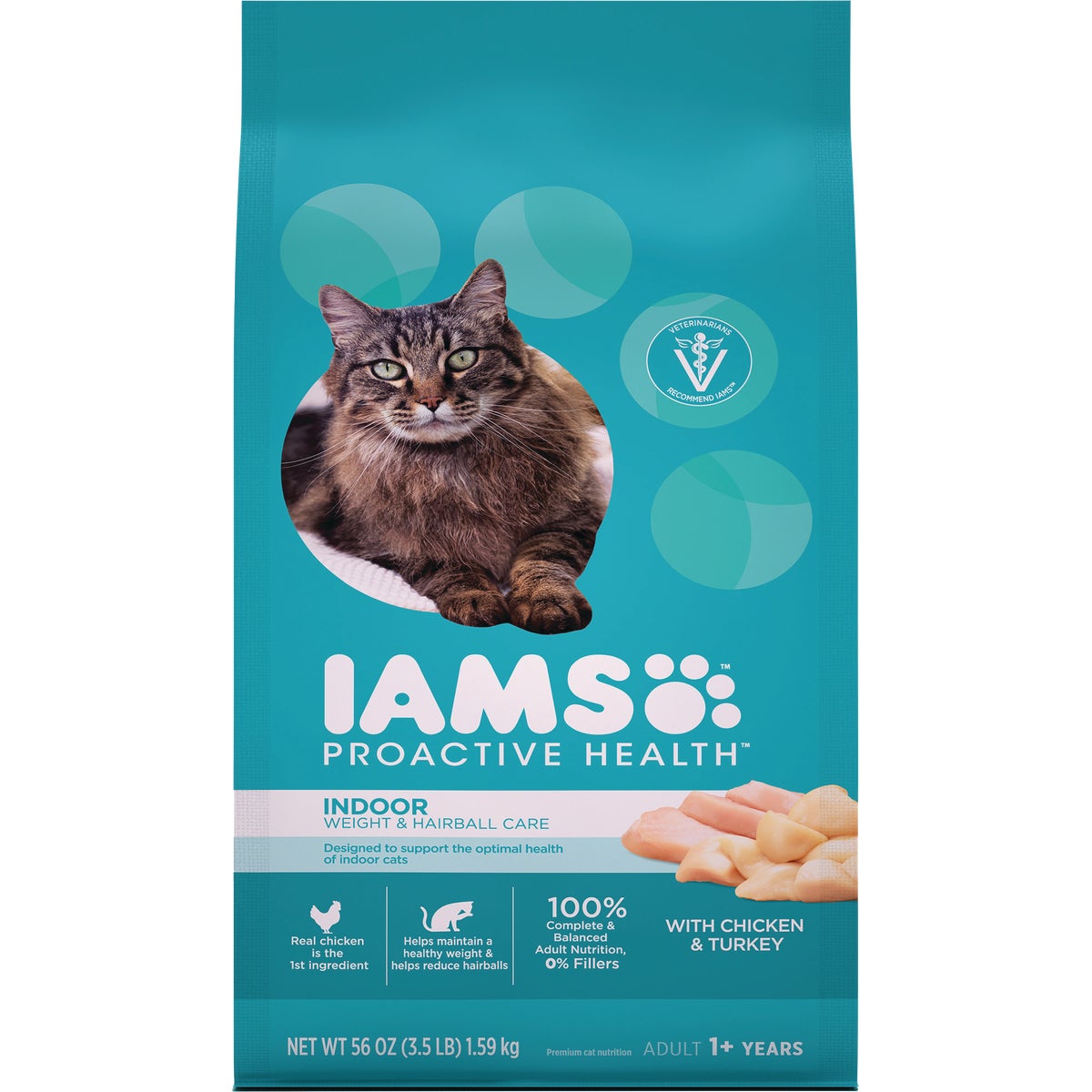 Iams Proactive Health Weight & Hairball Care 3.5 Lb. Chicken & Turkey Flavor Adult Dry Cat Food