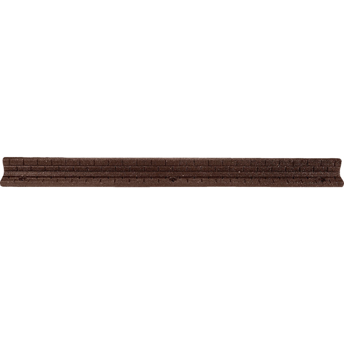 Rubberific 3 In. H. x 4 Ft. L. Brown Rubber Brickface Edger 