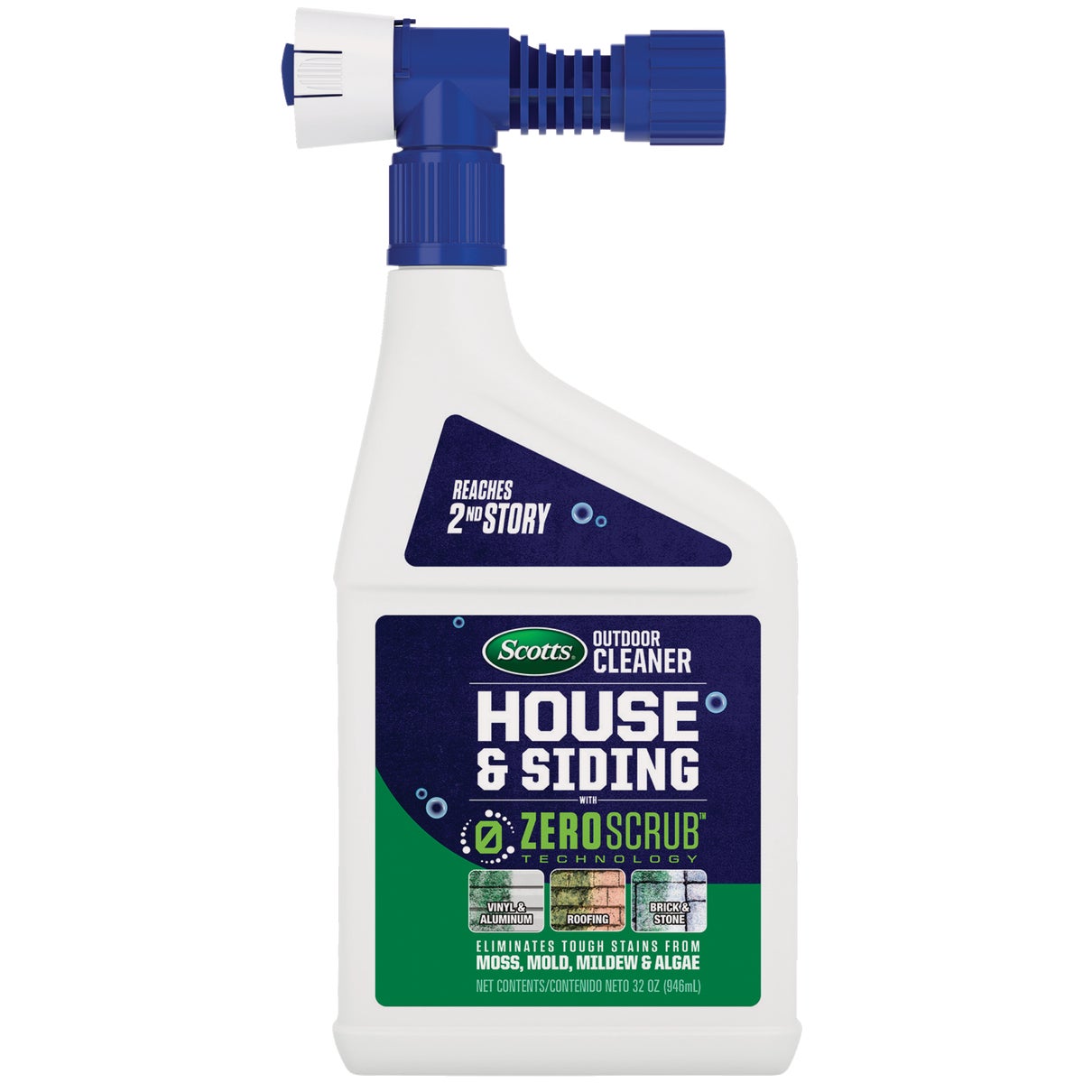 Scotts ZeroScrub 32 Oz. Ready To Spray Hose End House & Siding Outdoor Cleaner