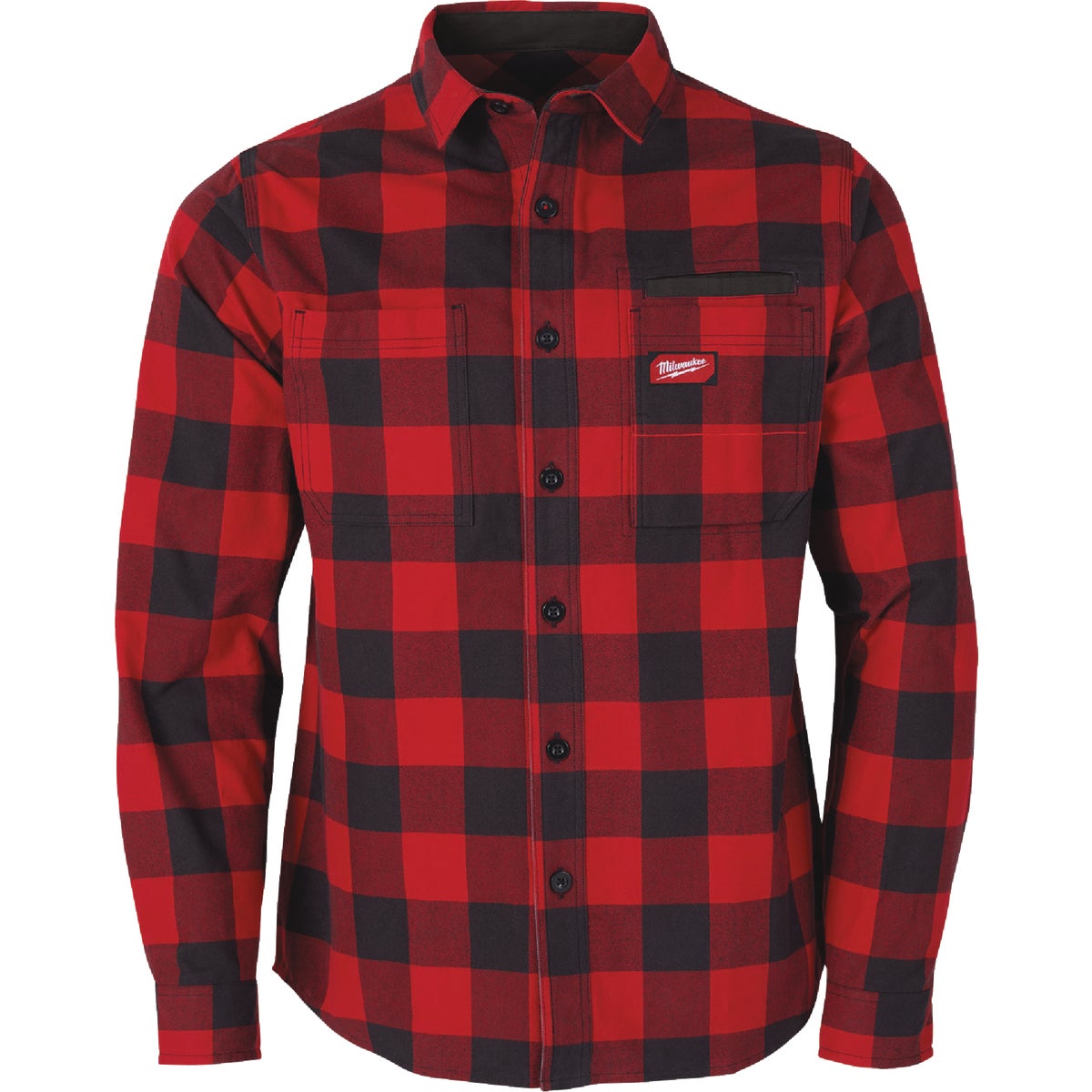 Milwaukee GridIron Men's 2XL Red Long Sleeve Flannel Shirt