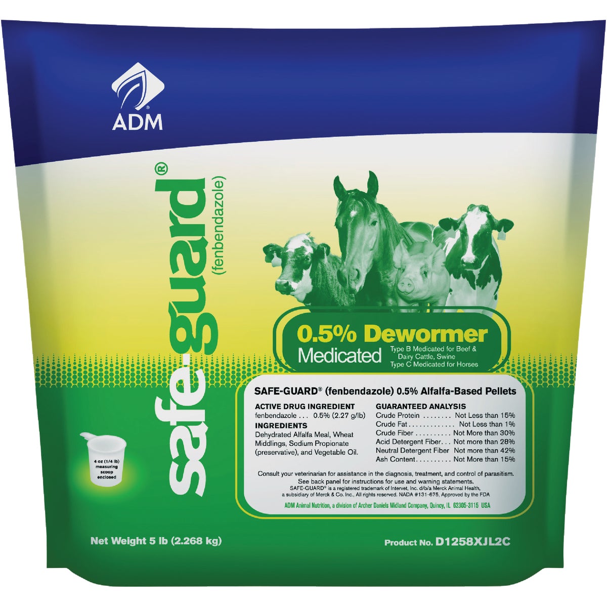 ADM Safe-Guard 5 Lb. Multi-Species Dewormer