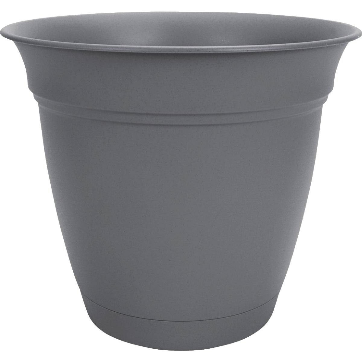 HC Companies Eclipse 8 In. Warm Gray Planter with Saucer