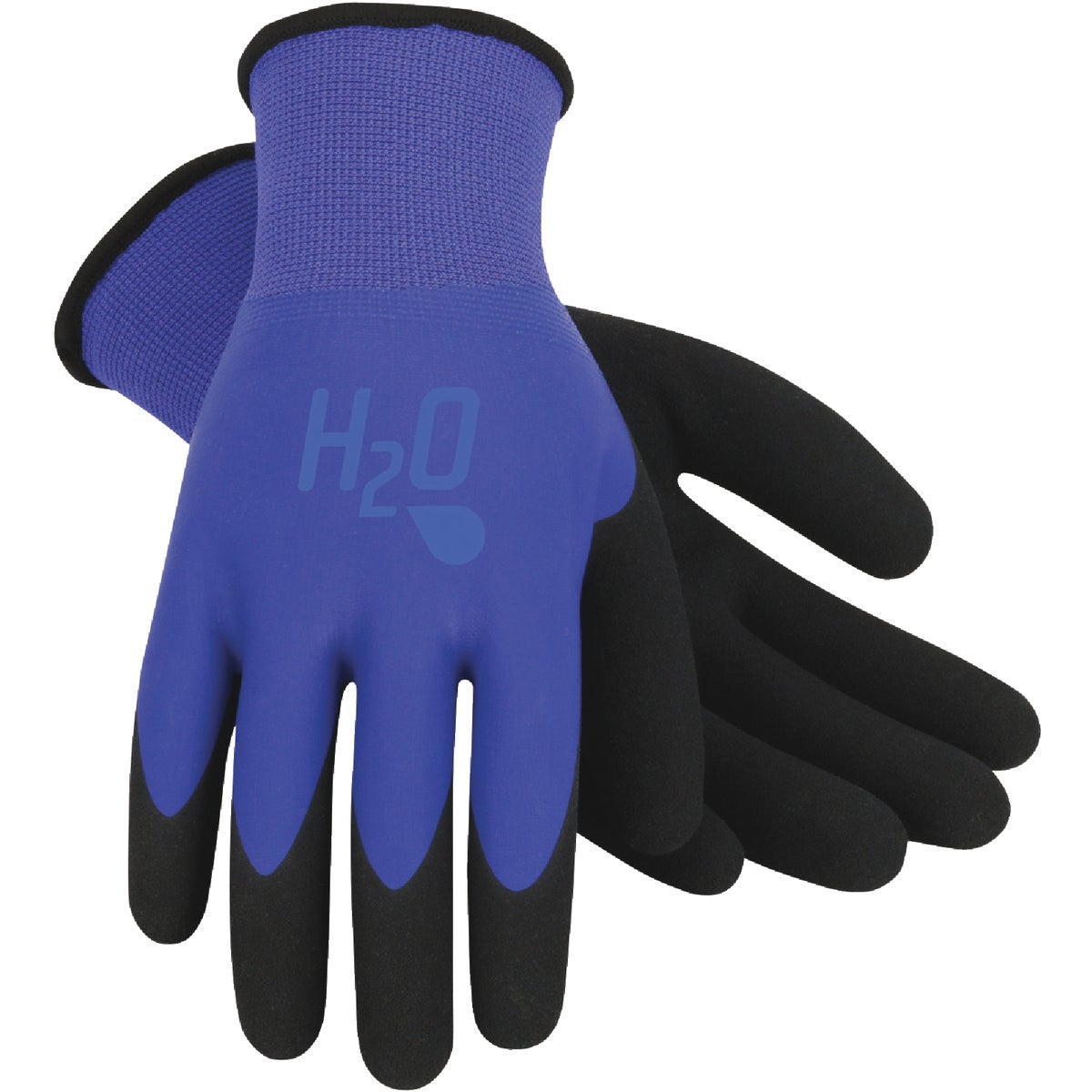 Mud H2O Women's Medium Latex Coated Polyester Cobalt Blue Garden Glove