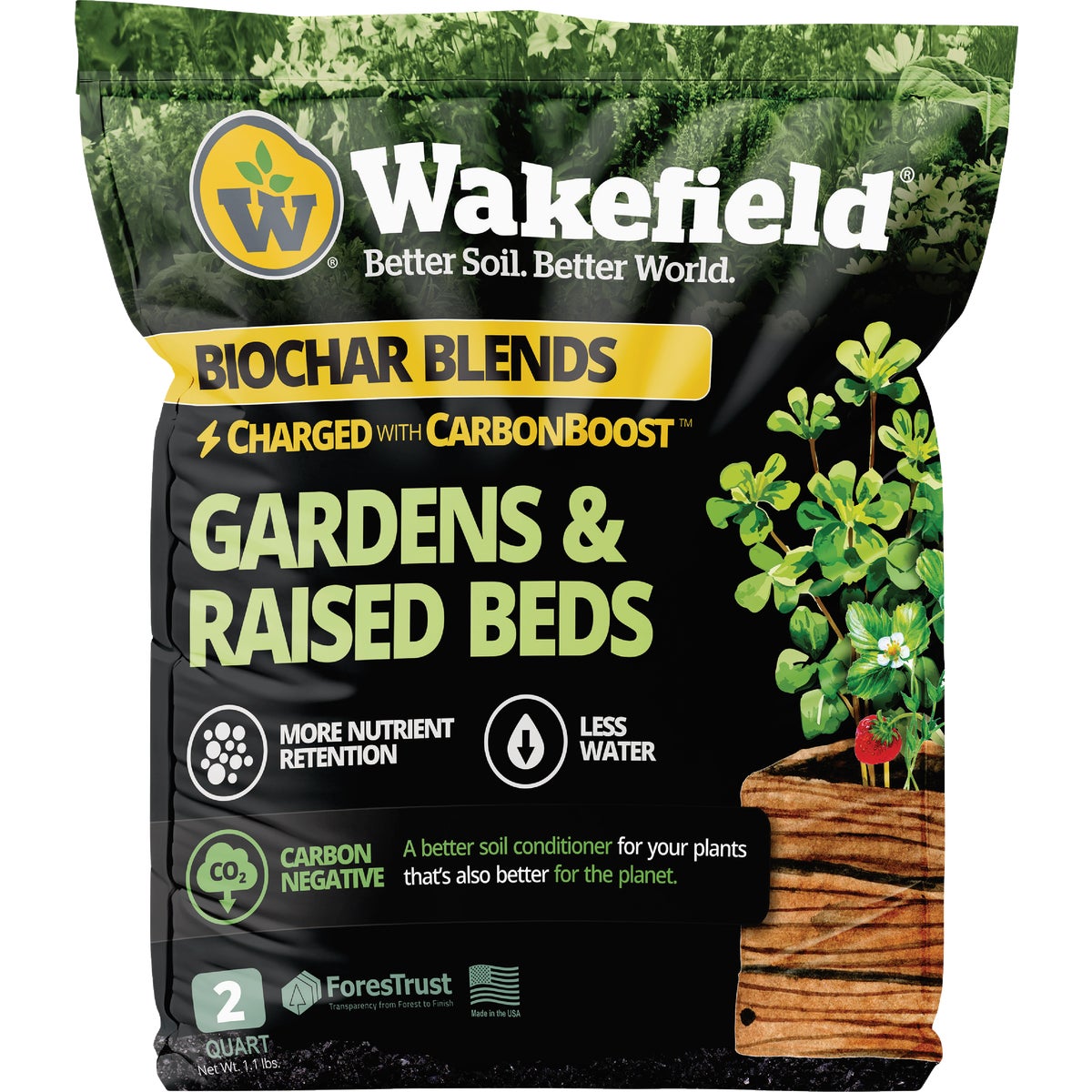 Wakefield Biochar 2 Qt. Garden & Raised Bed Soil Blend
