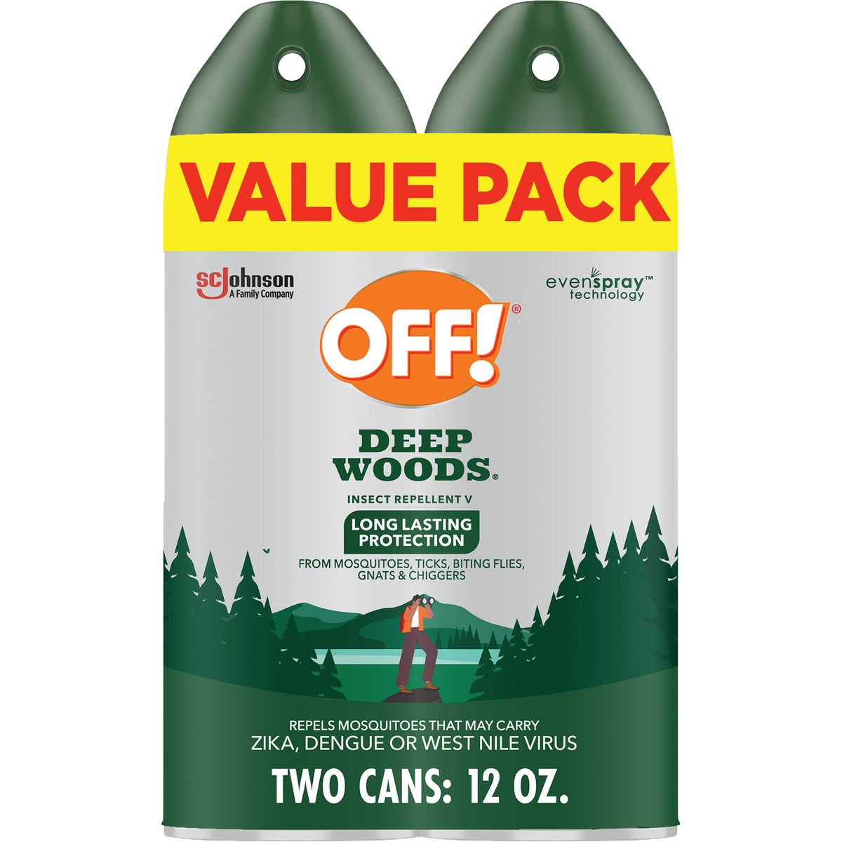 OFF! Deep Woods 12 Oz. Insect Repellent Aerosol Spray Value Pack (2-Pack)
