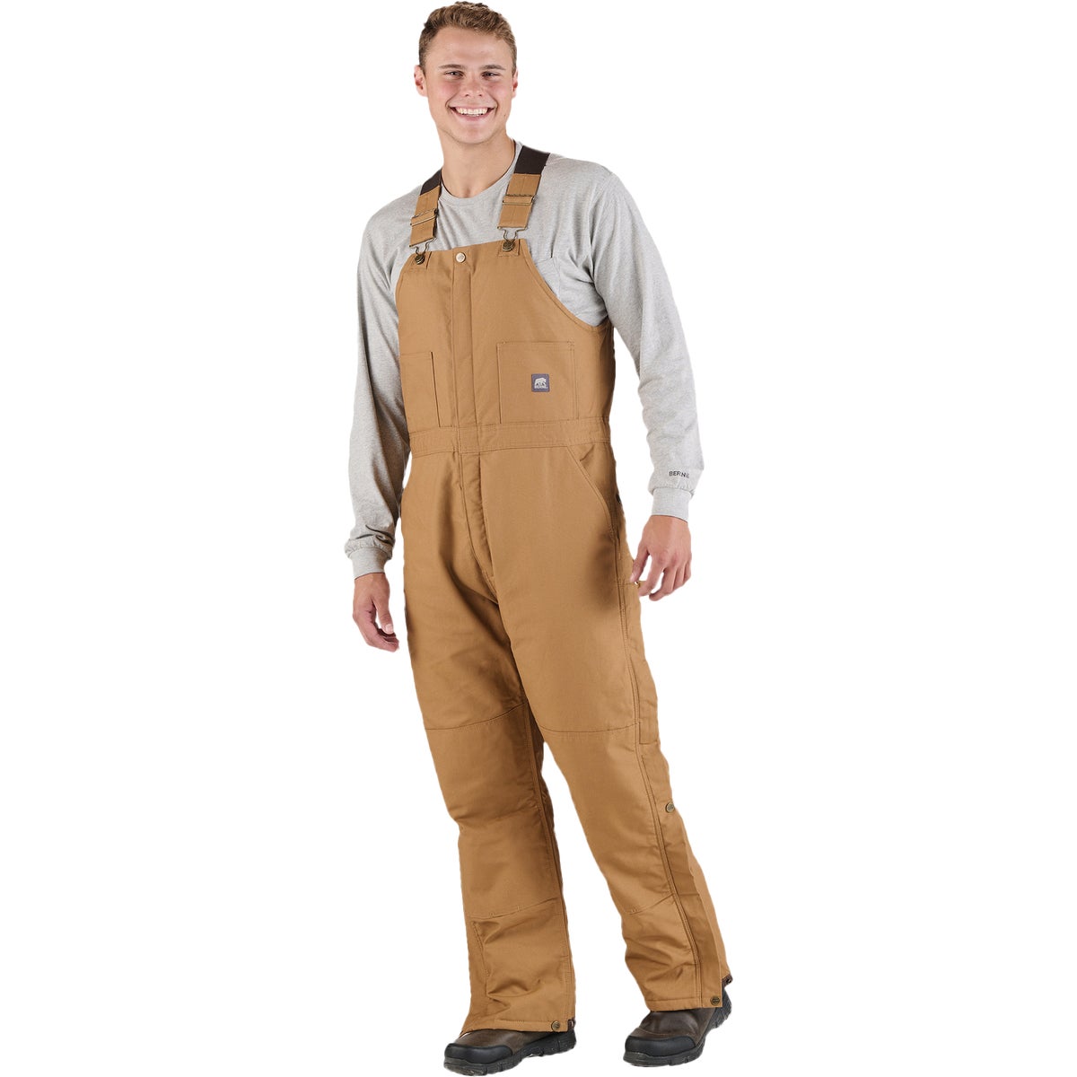 Berne Men's M Tall Brown Heritage Insulated Duck Bib Overall
