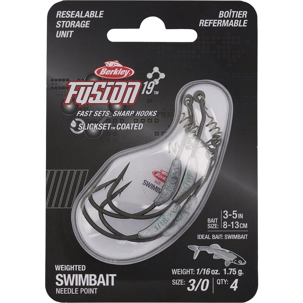 Berkley Fusion19 Weighted Swimbait Hooks (4-Pack)