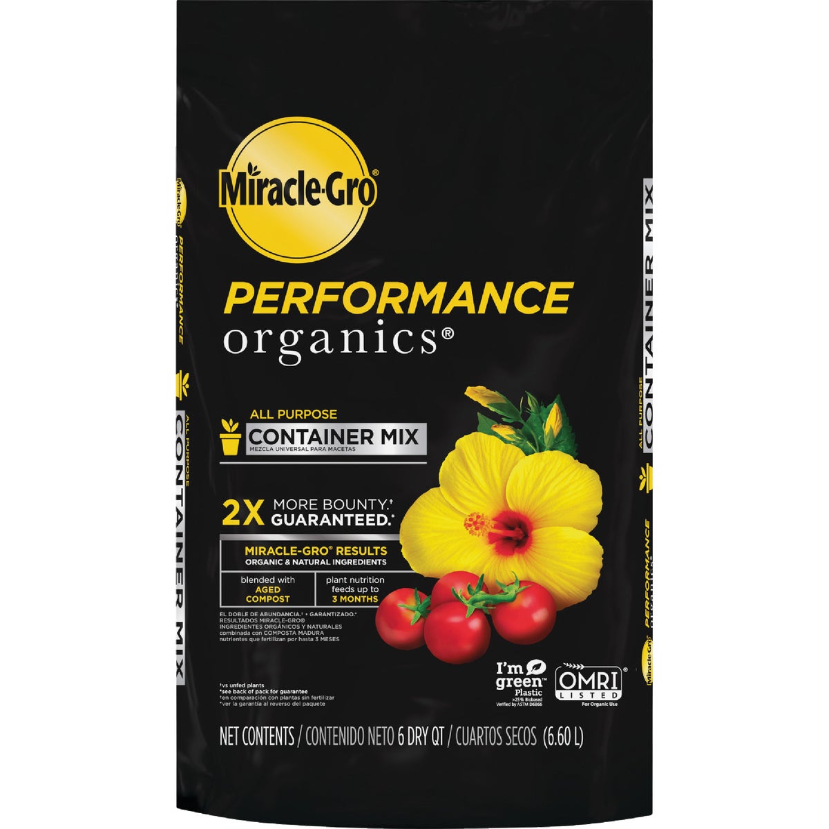 Miracle-Gro Performance Organics 6 Qt. 3 Lb. All Purpose Container Potting Soil Mix