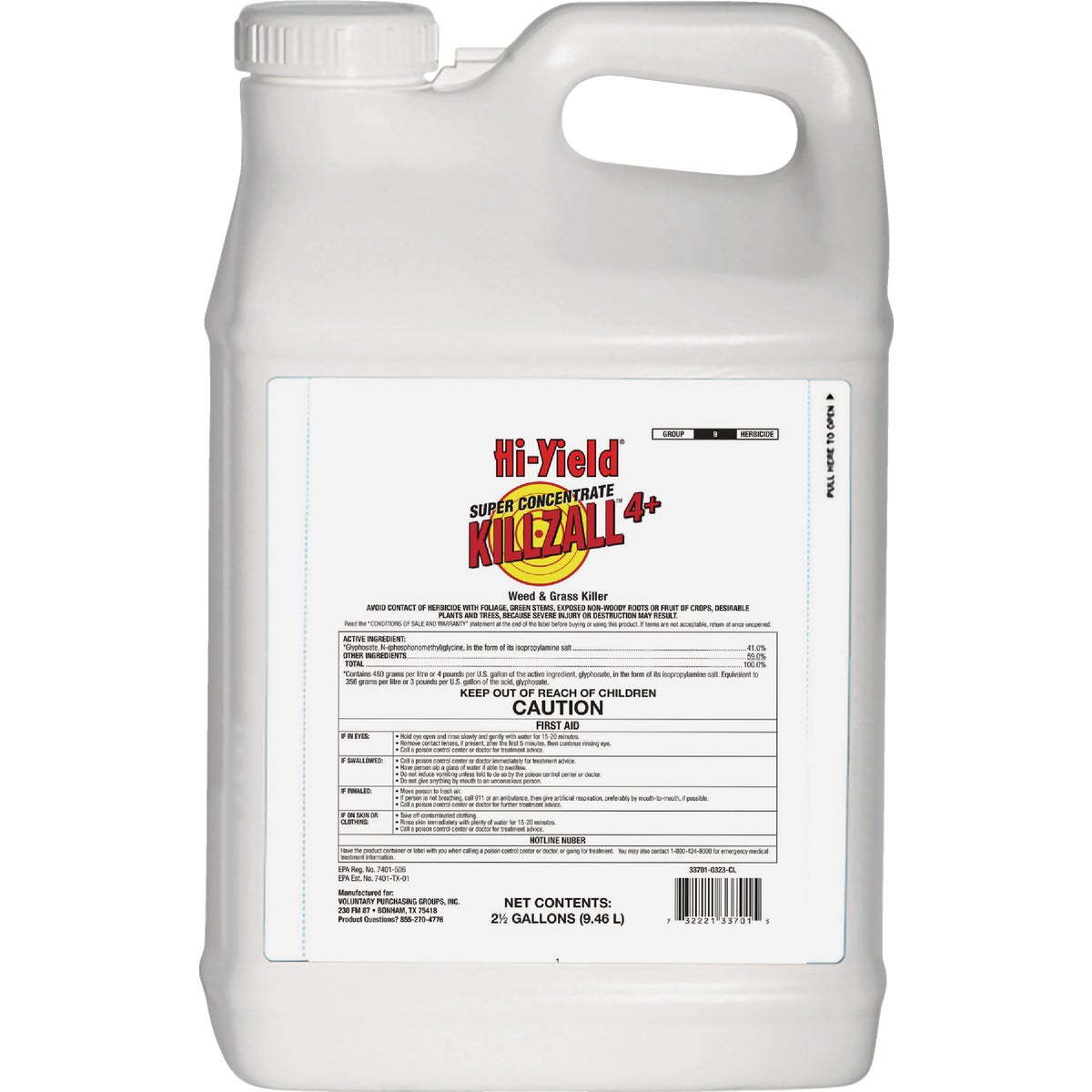 Hi-Yield Killzall 4+ 2-1/2 Gal. Super Concentrate Weed & Grass Killer