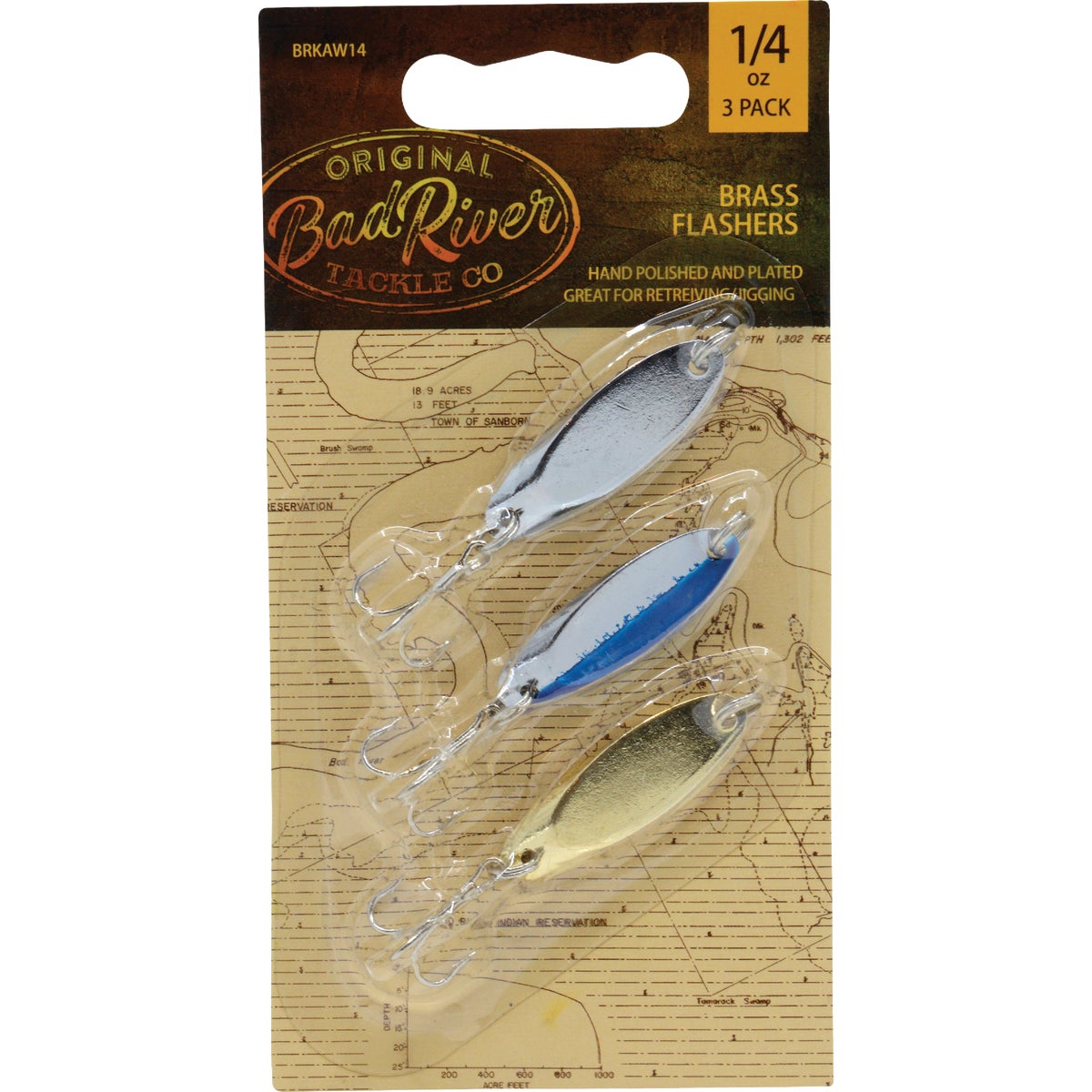 BRASS FLASHERS-3PK 1/8 OZ