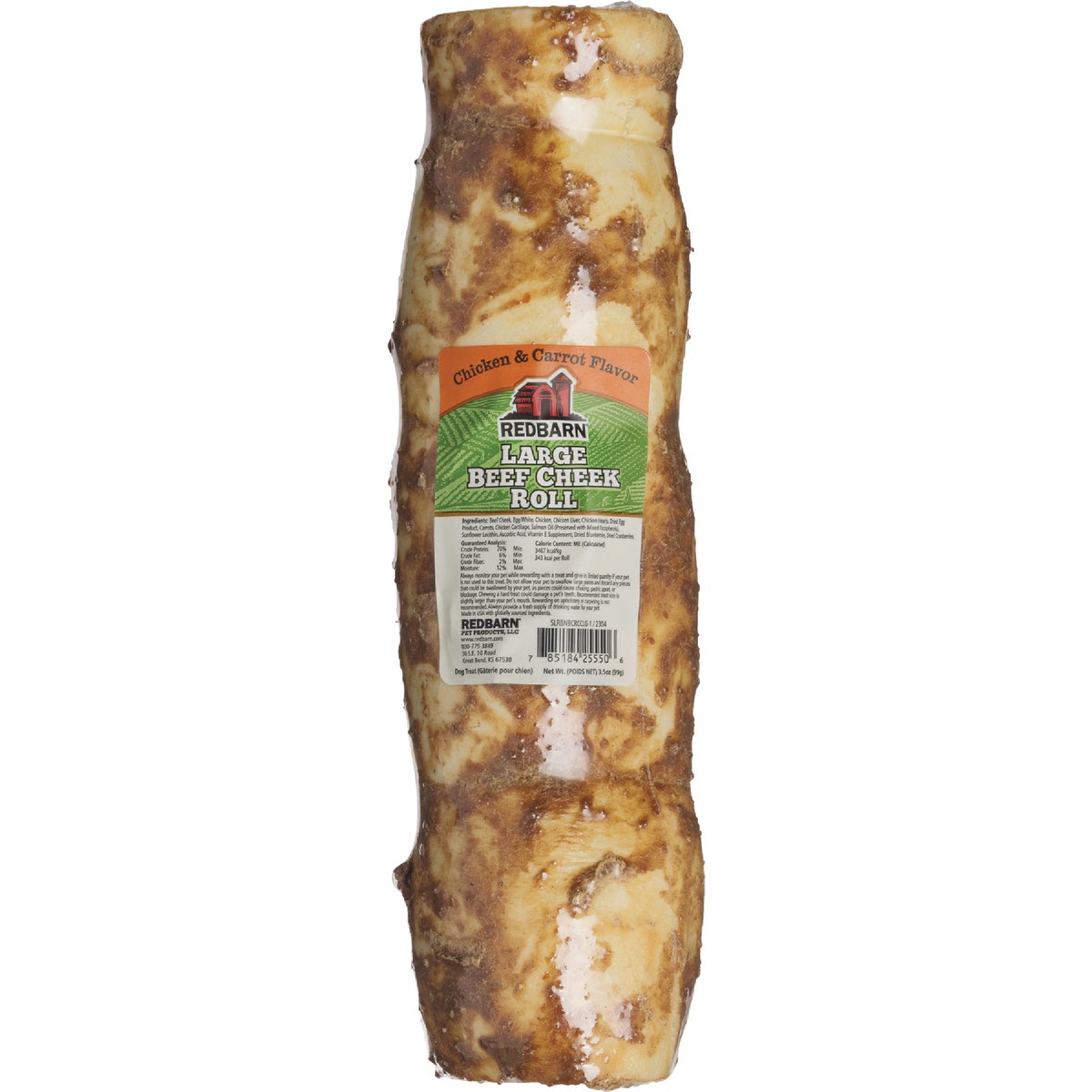 Redbarn Large Glazed Beef Cheek Roll Dog Treat