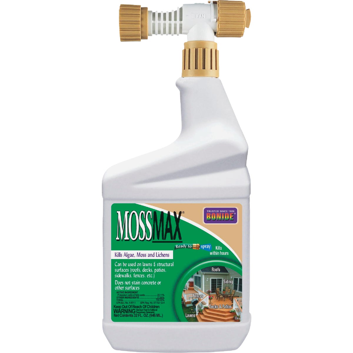 Bonide Mossmax 32 Oz. Ready To Spray Moss & Algae Killer