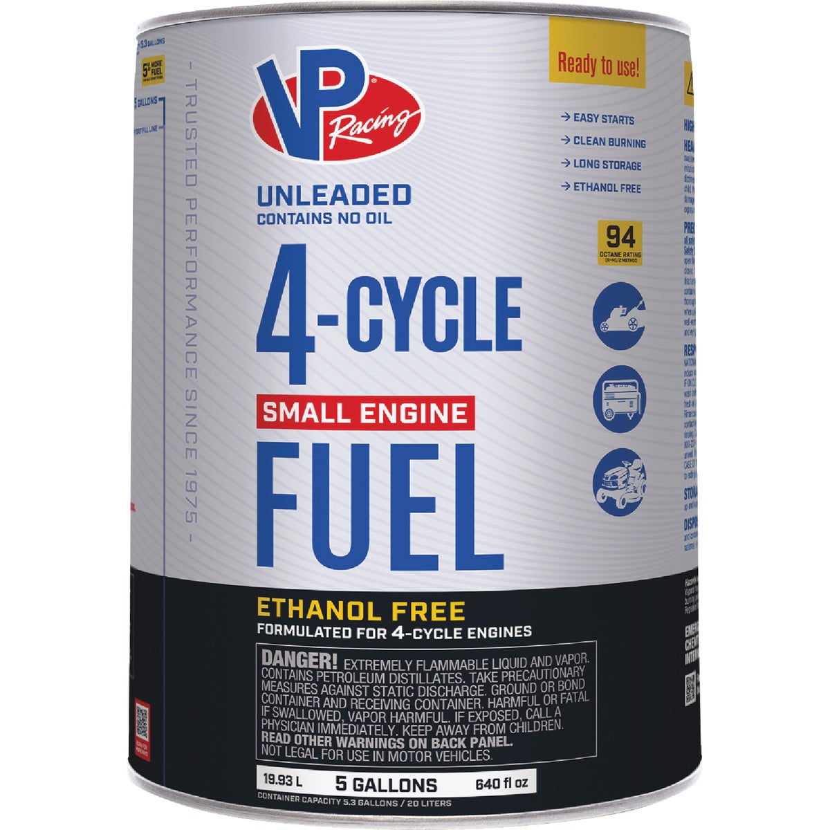 VP Small Engine Fuels 5 Gal. Ethanol-Free 4-Cycle Fuel