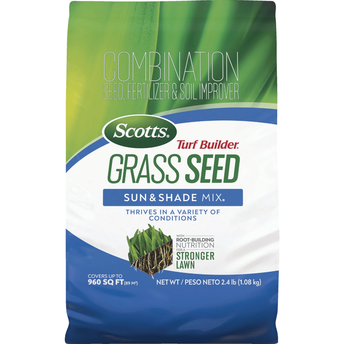 Scotts Turf Builder 2.4 Lb. 200 Sq. Ft. Sun & Shade Mix Grass Seed