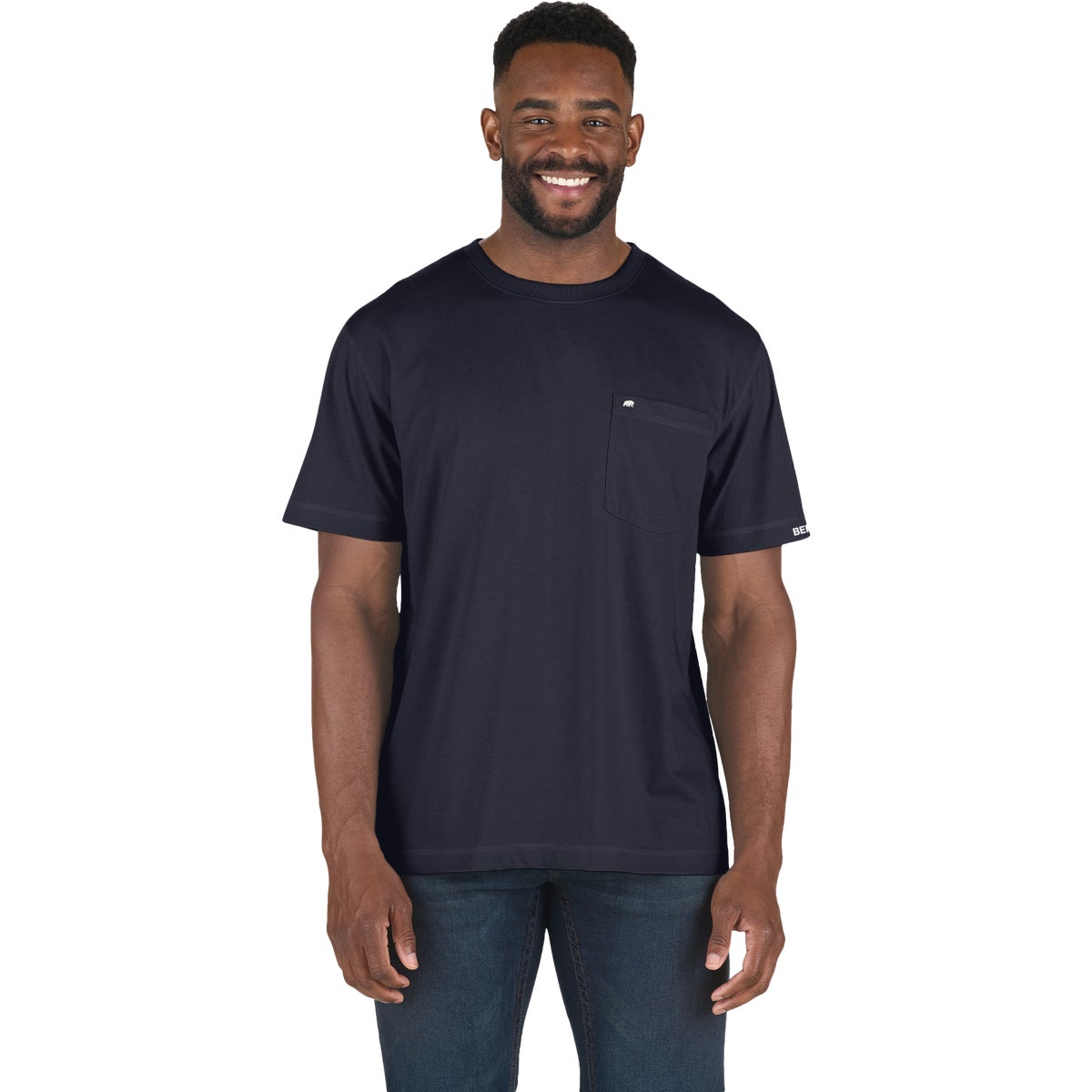 Berne Performance Men's Regular Medium Navy Short Sleeve Pocket T-Shirt