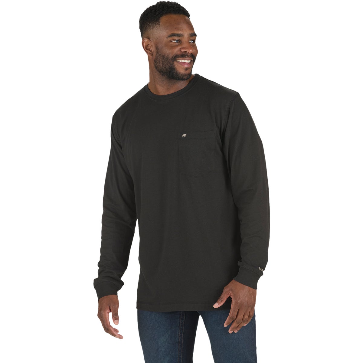 Berne Performance Men's XL Black Long Sleeve Pocket T-Shirt