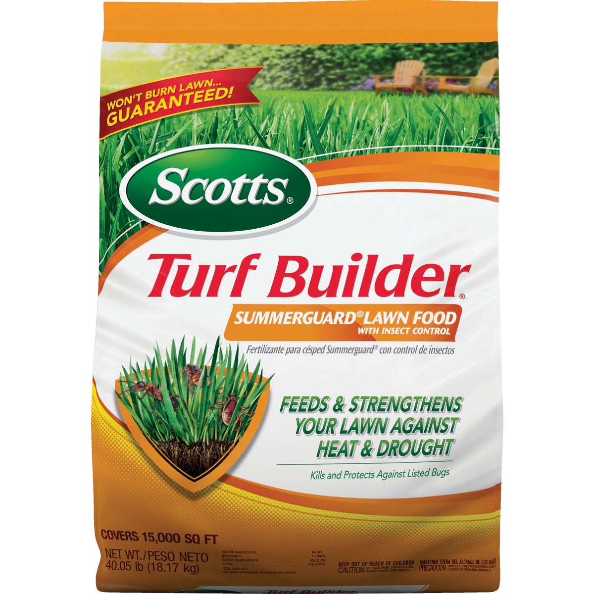 Scotts Turf Builder SummerGuard 40.05 Lb. 15,000 Sq. Ft. Lawn Food with Insect Control