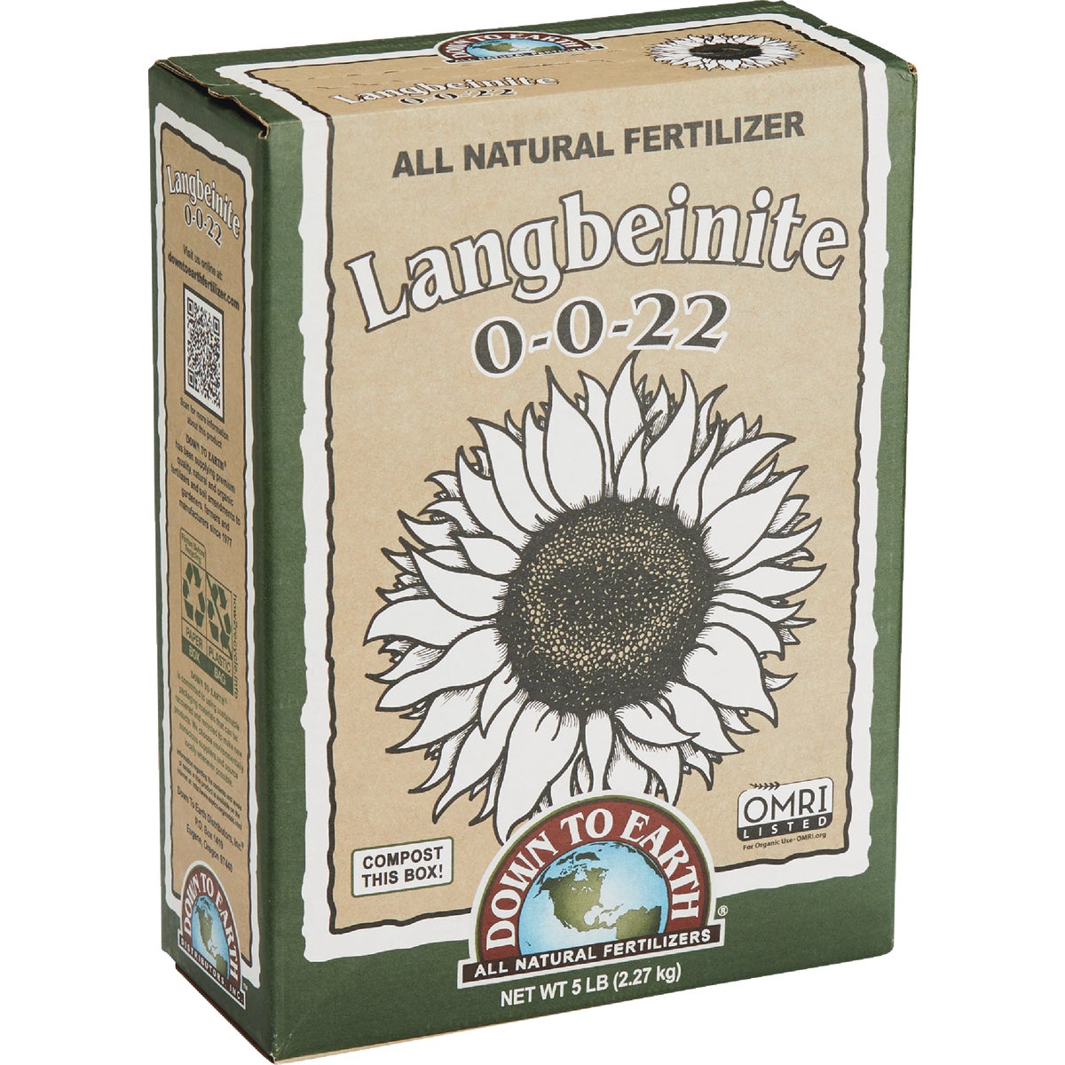Down To Earth Langbeinite Kmag 5 Lb. 0-0-22 Powder