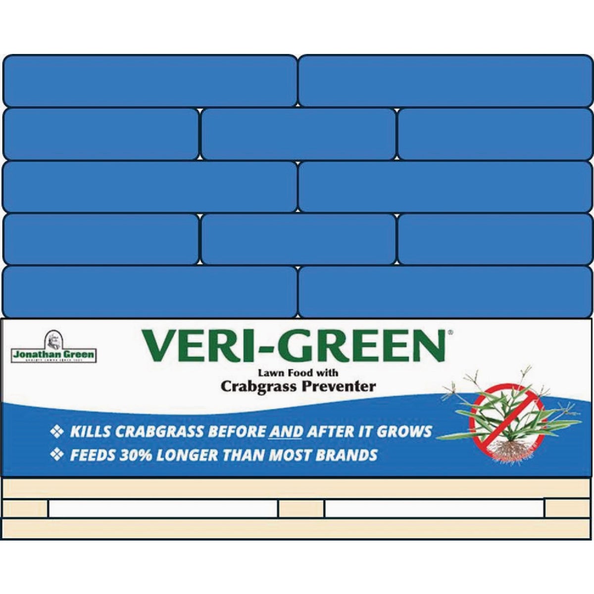 Jonathan Green Veri-Green 15 Lb. 5000 Sq. Ft. 22-0-3 Lawn Fertilizer with Crabgrass Preventer Display