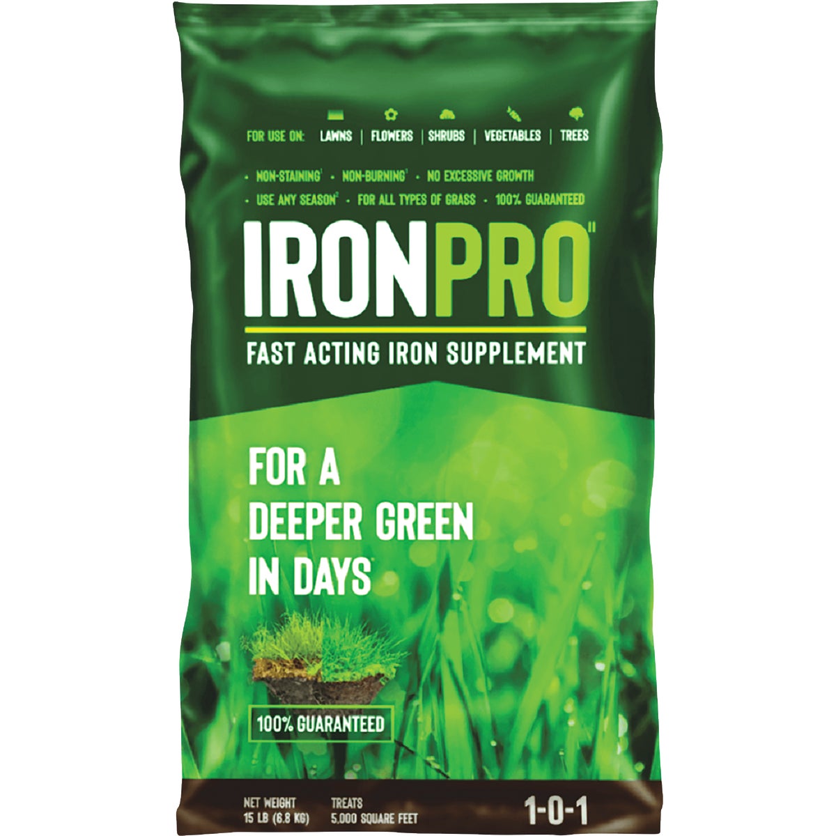 Earth Science IronPro 15 Lb. 5000 Sq. Ft. 1-0-1 Fast Acting Iron Supplement