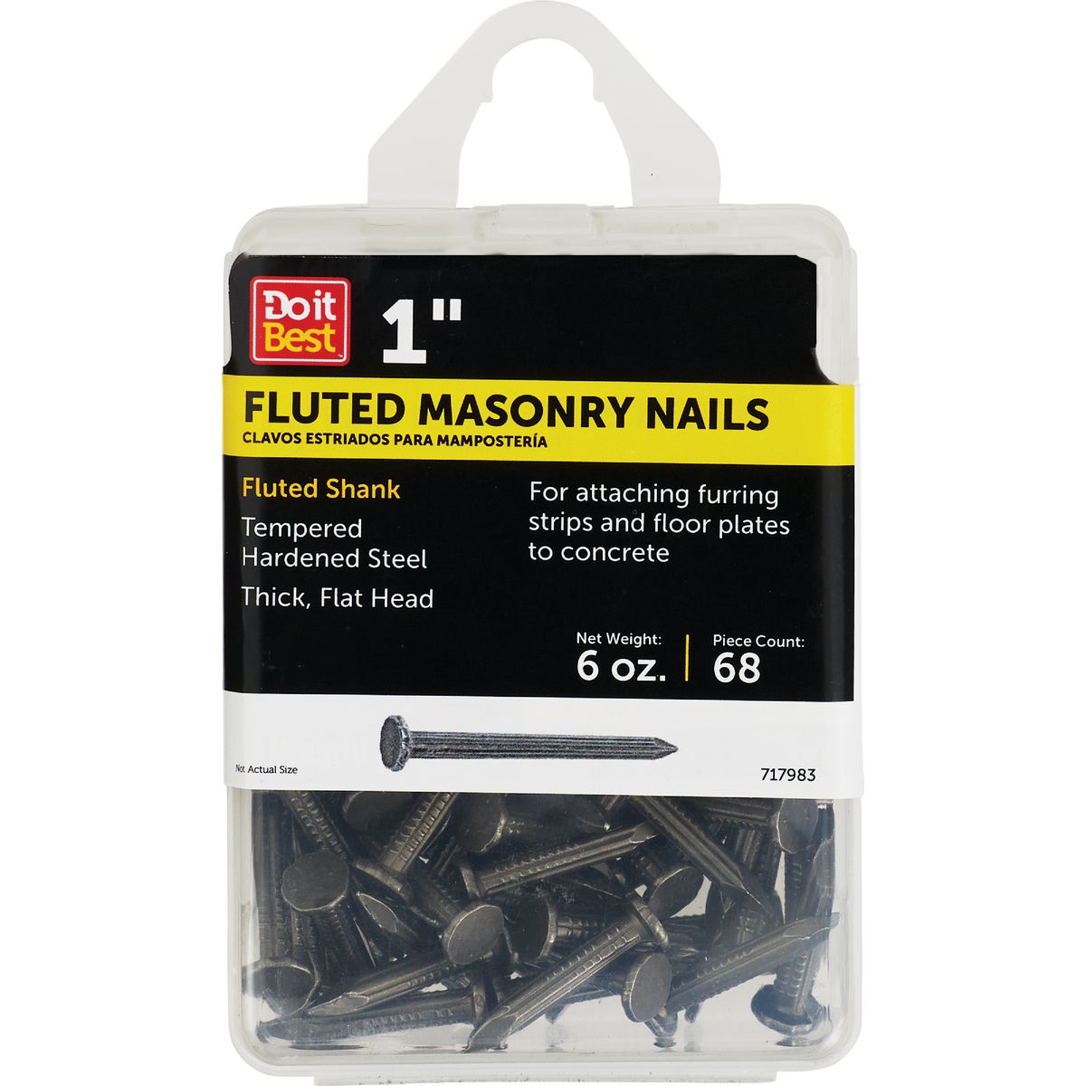 Do it 2d x 1 In. 9 ga Hardened Steel Fluted Masonry Nails (70 Ct.) 