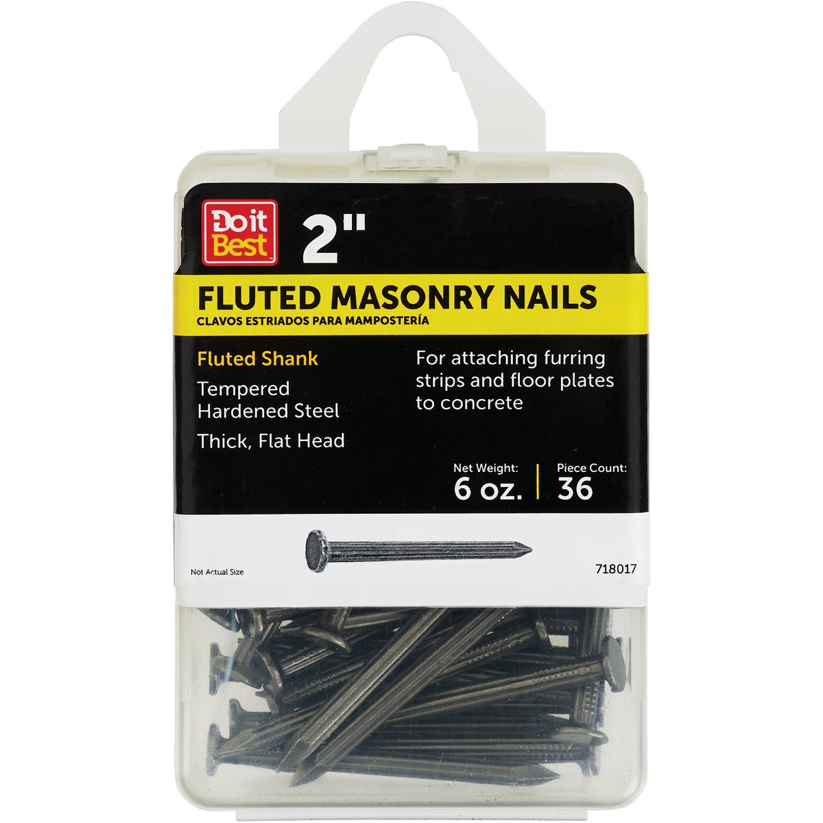 Do it 6d x 2 In. 9 ga Hardened Steel Fluted Masonry Nails (37 Ct.) 