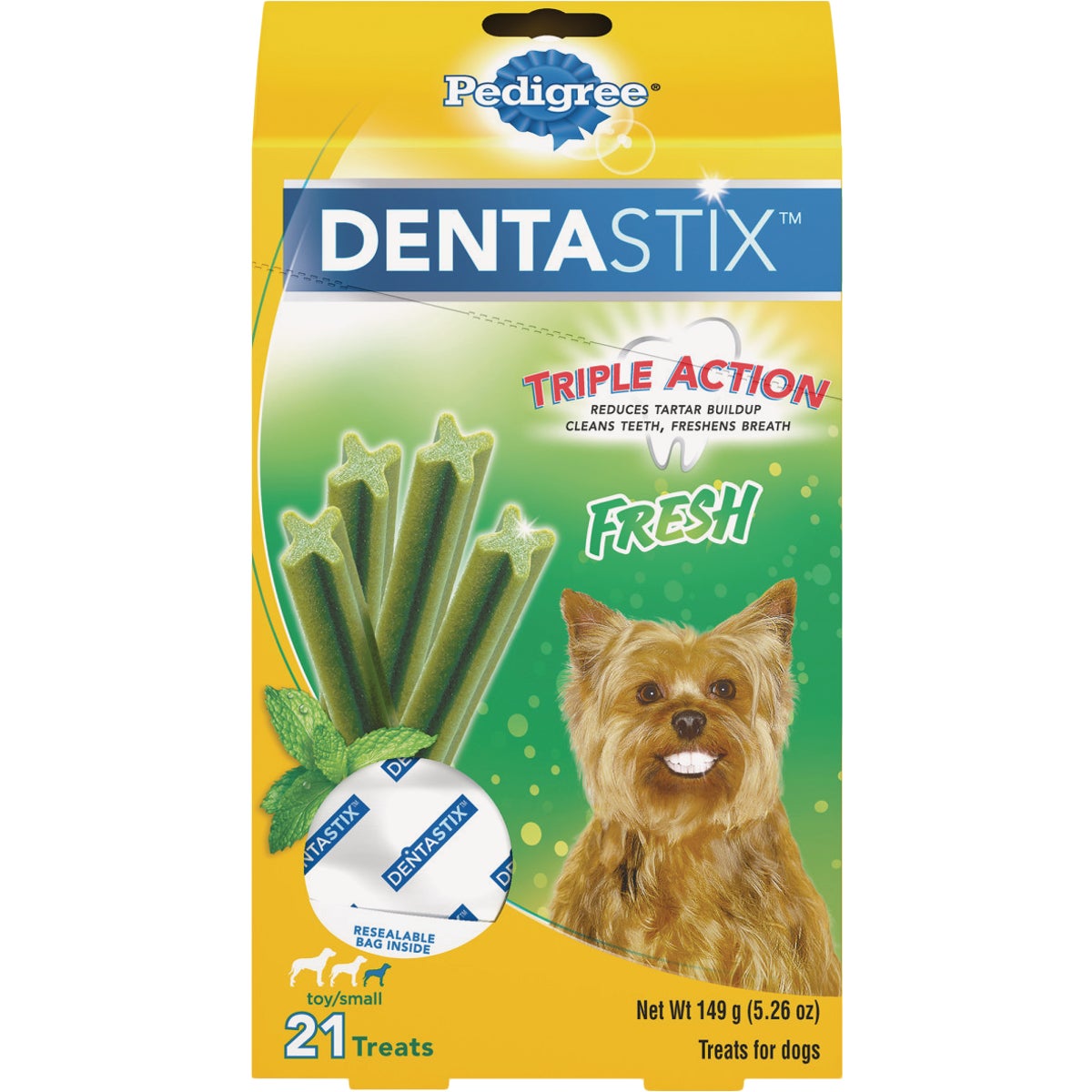 Pedigree Dentastix Toy Dog Fresh Dental Dog Treat (21-Pack)