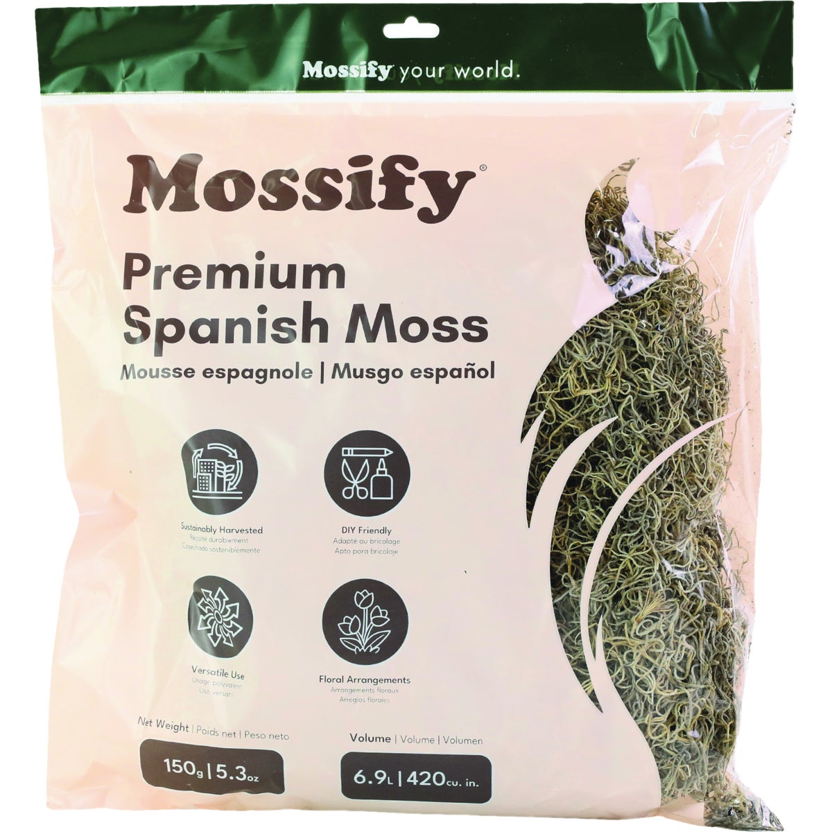 Mossify 5.3 Oz. Premium Natural Spanish Moss