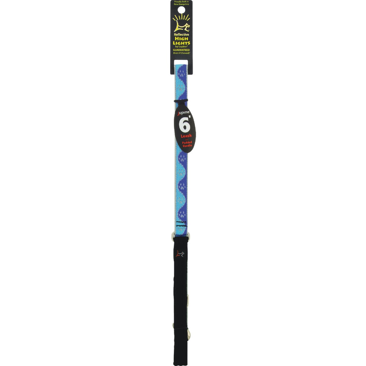 Lupine 3/4 In. x 6 Ft. Blue Paws Dog Leash