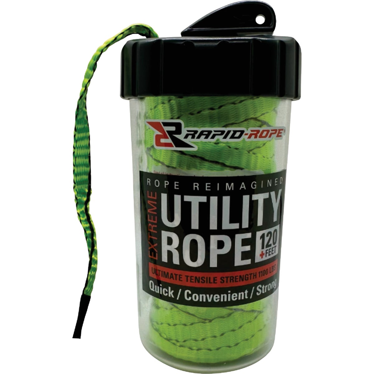 Rapid Rope 120 Ft. 1100 Lb. Tensile Strength Neon Green Utility Rope