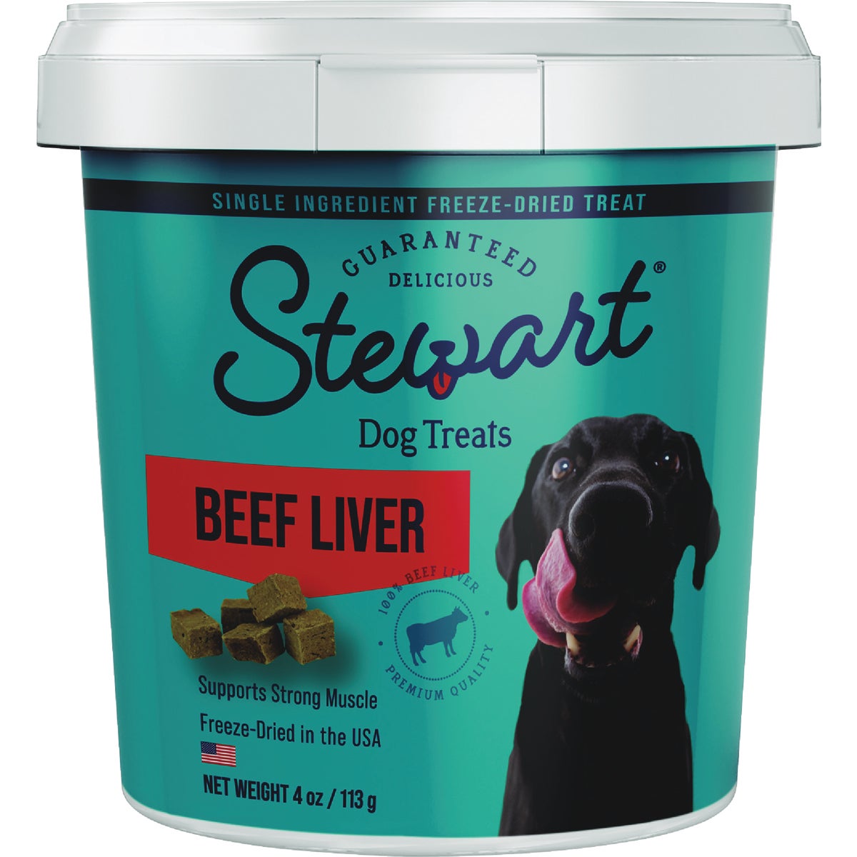 Stewart 4 Oz. Tub Freeze-Dried Beef Liver Dog Treats