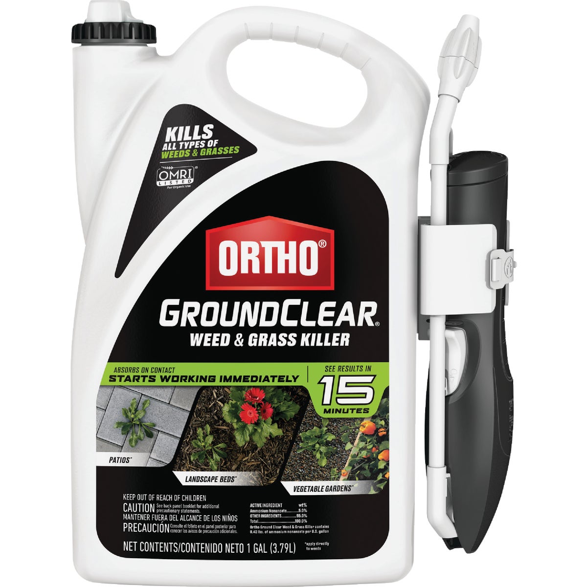 Ortho GroundClear 1 Gal. Wand Sprayer Weed & Grass Killer