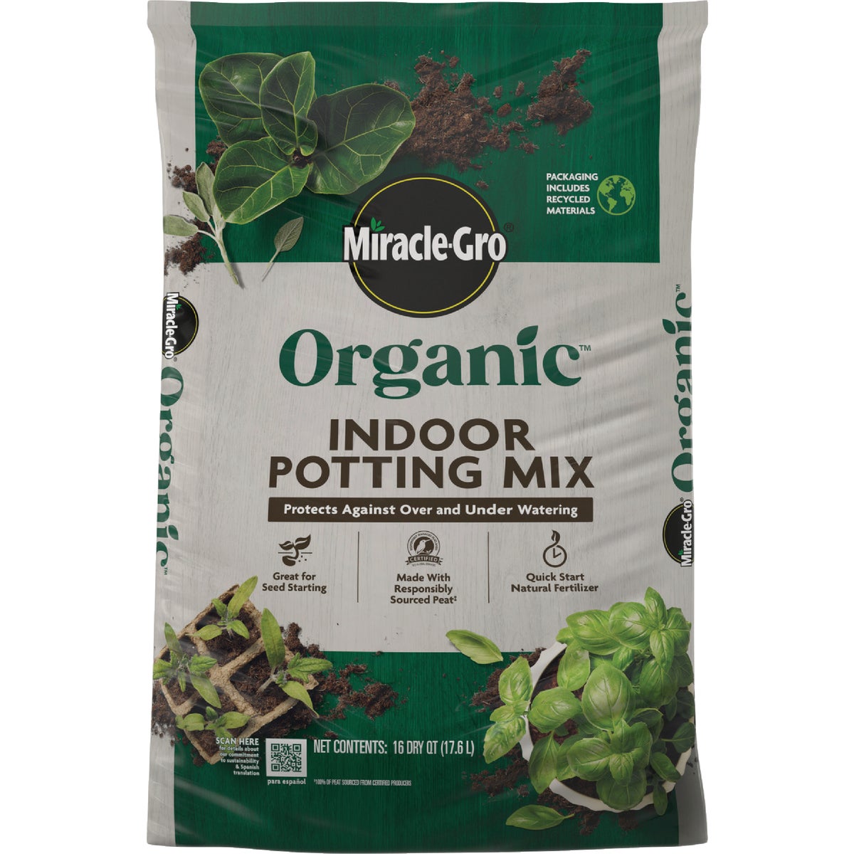 Miracle-Gro 16 Qt. Organic Indoor Potting Mix