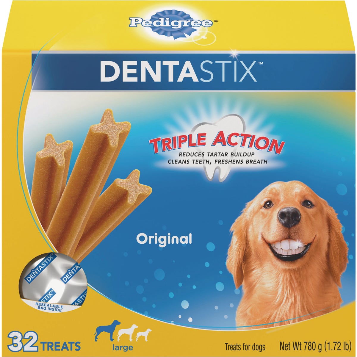 Pedigree Dentastix Large Dog Original Flavor Dental Dog Treat (32-Pack)