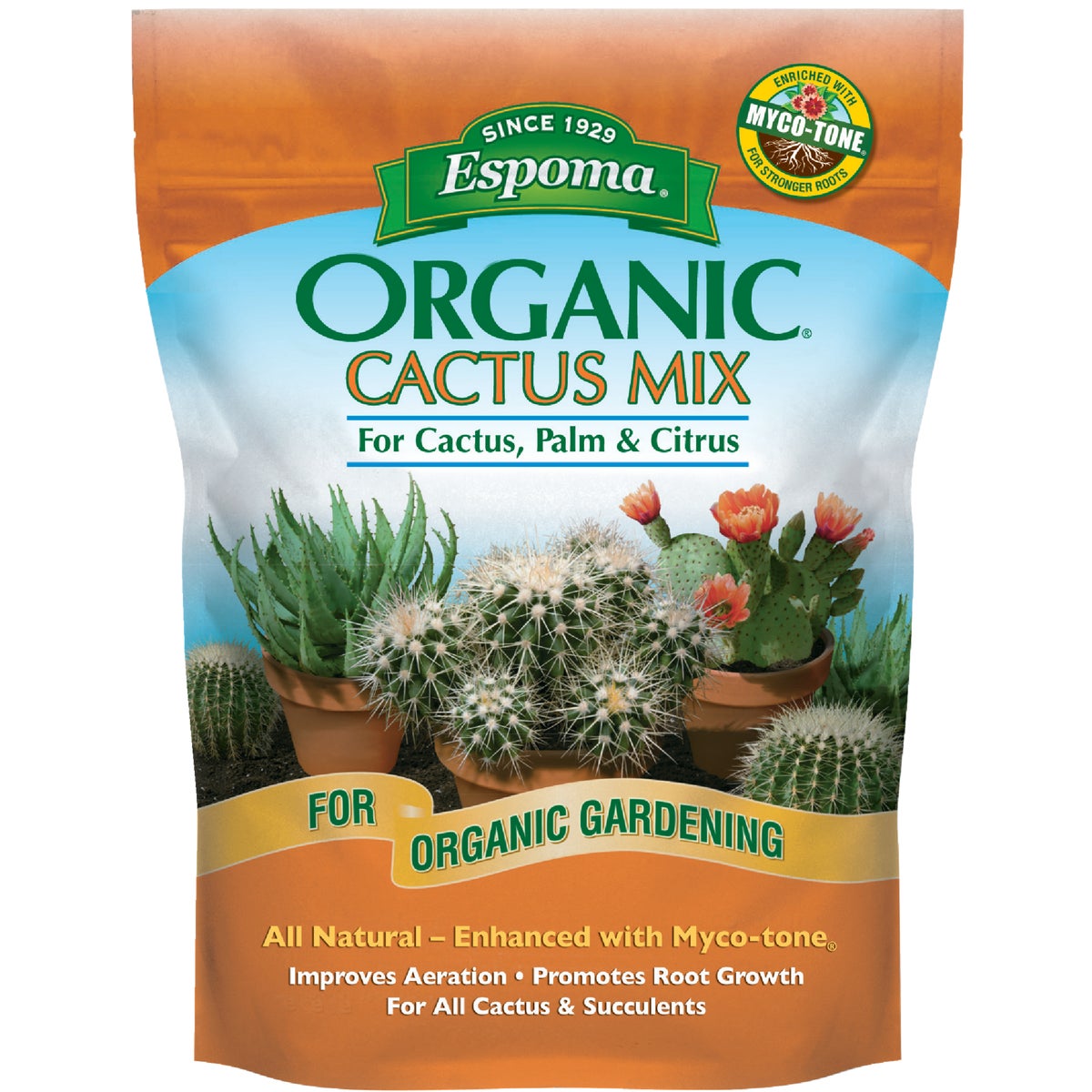 Espoma Organic 4 Qt. 2.8 Lb. Cactus & Succulent Premium Potting Soil Mix