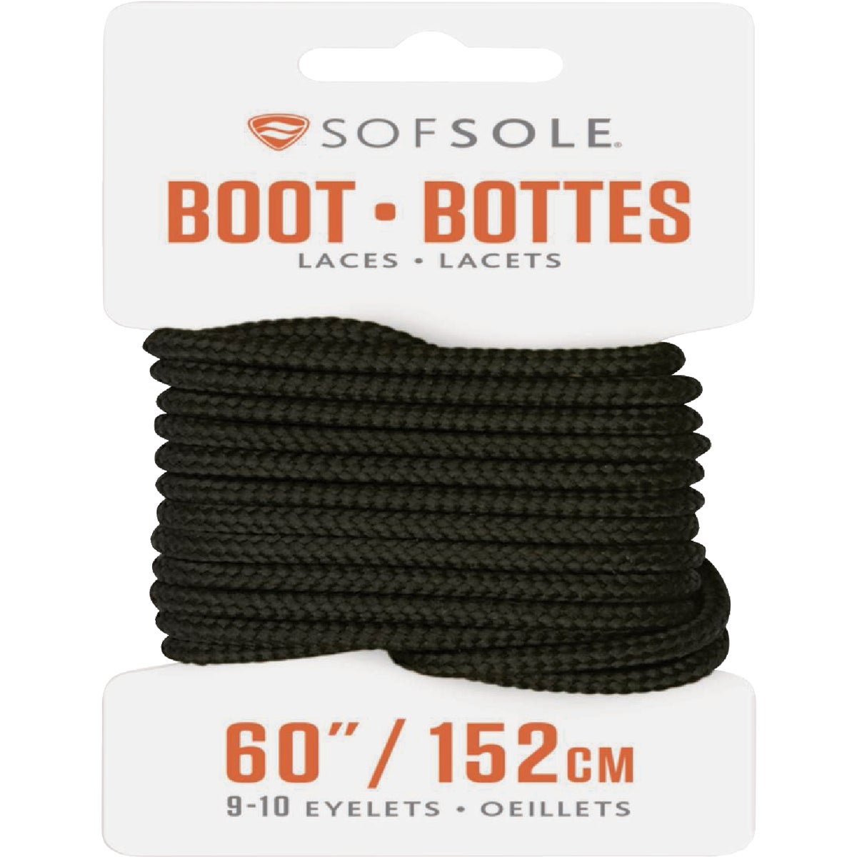 Sof Sole 60 In. Black Boot Laces