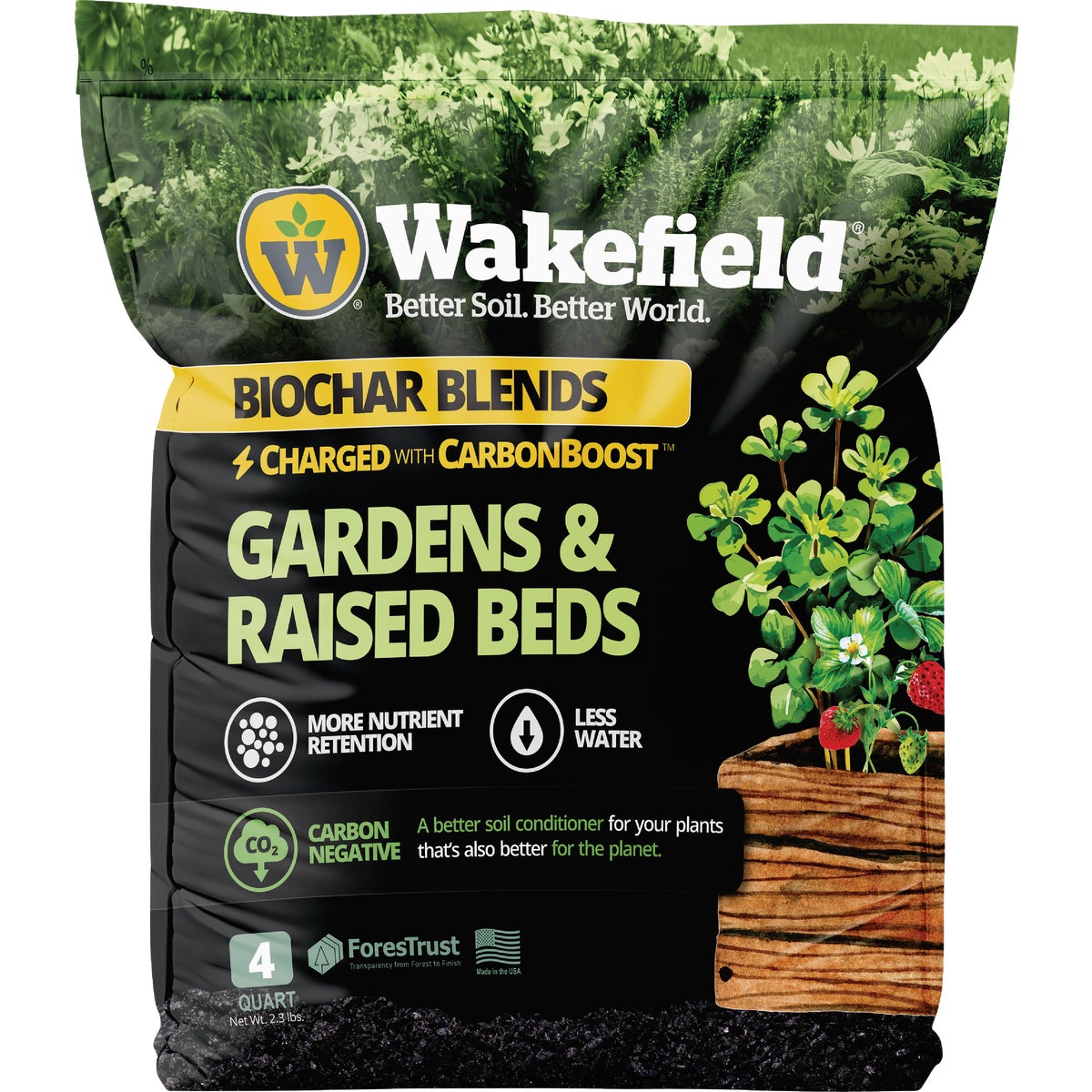 Wakefield Biochar 4 Qt. Garden & Raised Bed Soil Blend