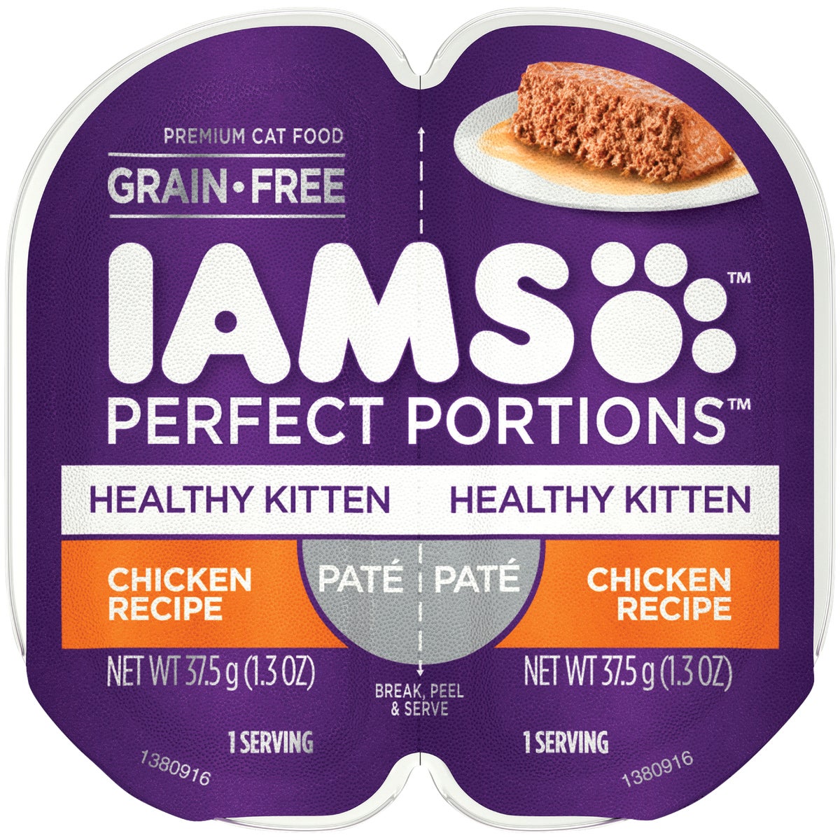Iams Perfect Portions Healthy Kitten 2.6 Oz. Chicken Flavor Wet Kitten Food