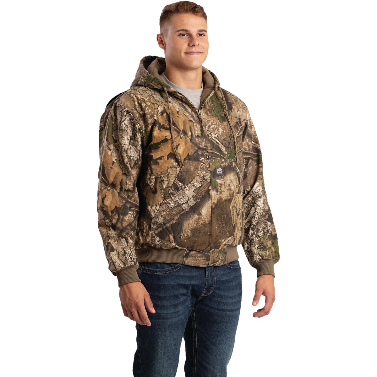 Berne Heritage Men's Large Realtree Duck Hooded Active Work Jacket