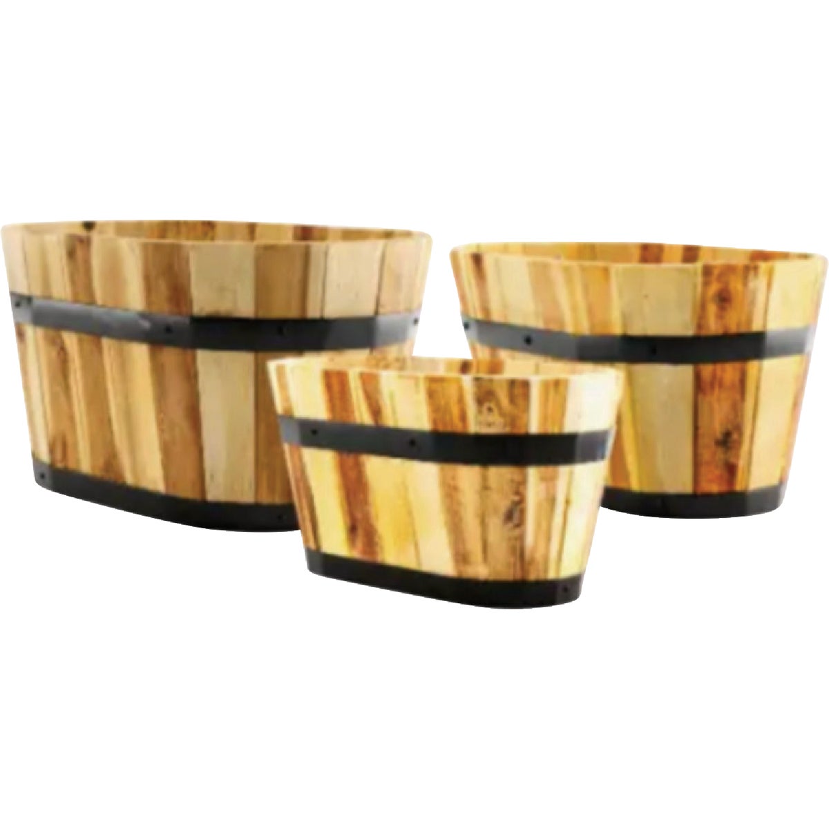 Syndicate Home and Garden Acacia Wood Oval Planter Pallet (24-Piece)