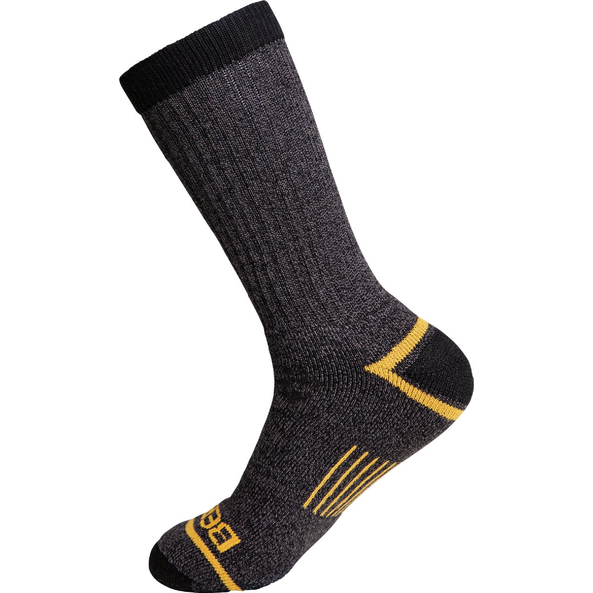 Berne Men's 12 to 15 Brindle Performance Work Crew Socks (3-Pack)