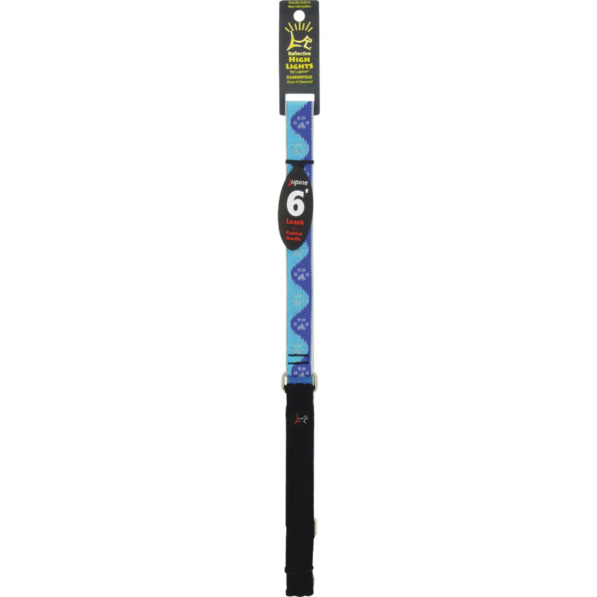 Lupine 1 In. x 6 Ft. Blue Paws Dog Leash