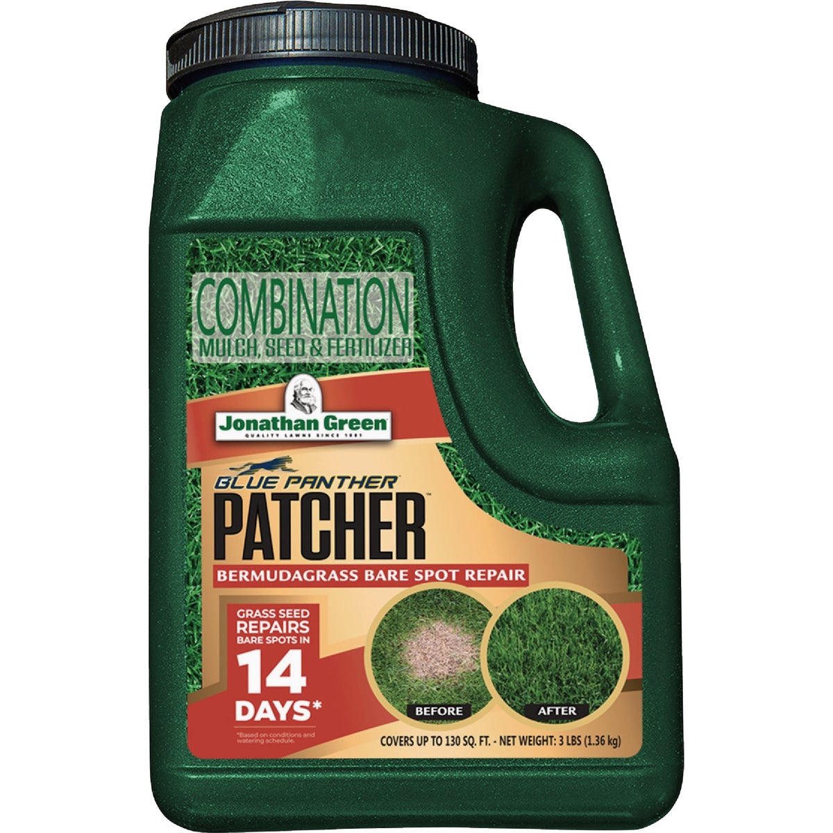 Johnson Green Blue Panther Bermudagrass Patcher 3 Lb. Grass Seed